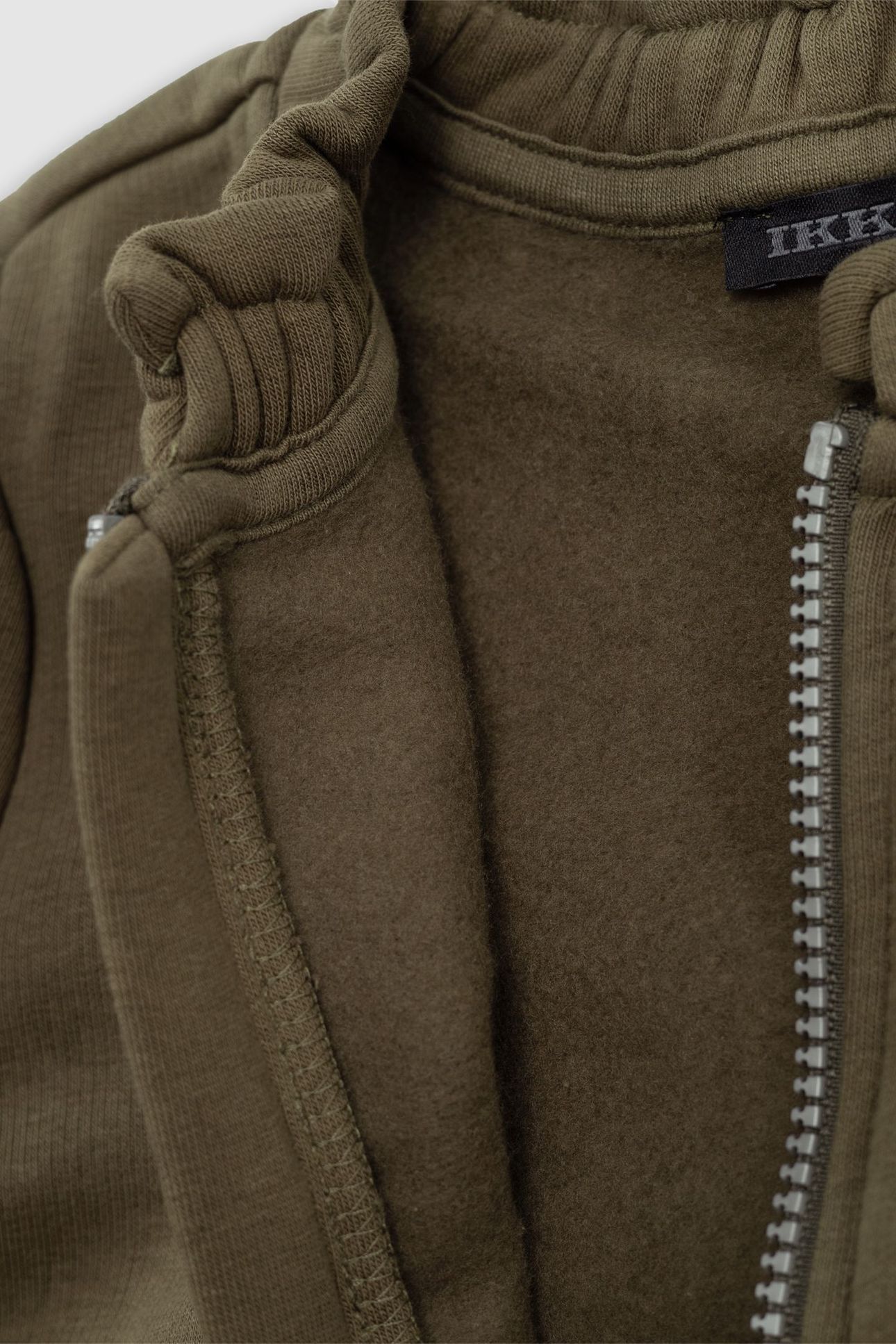 KHAKI CARDIGAN WITH FANCY BRAIDS ON GIRL'S POCKETS 5