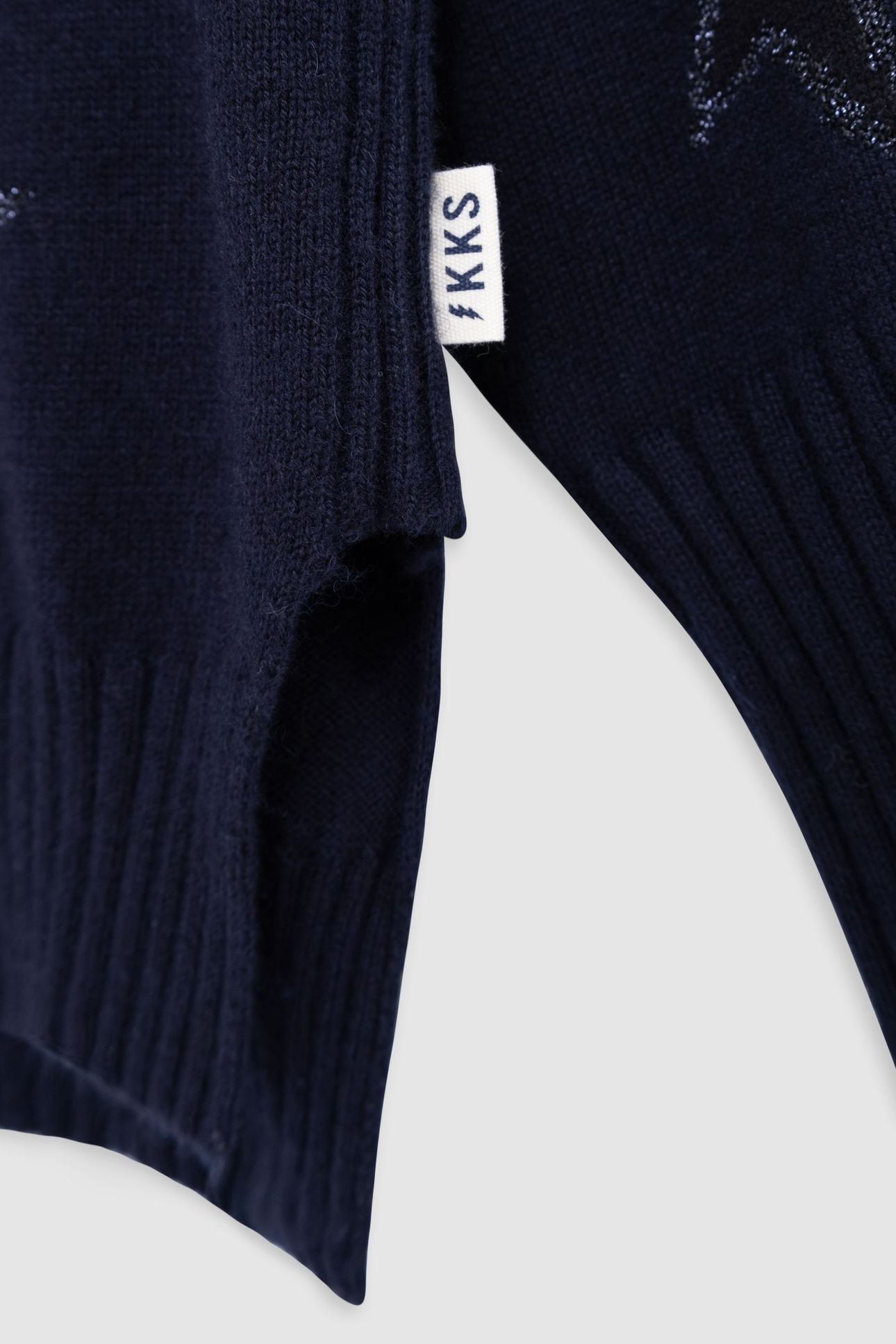 GIRL'S INTARSIA STARS NAVY KNIT SWEATER 4