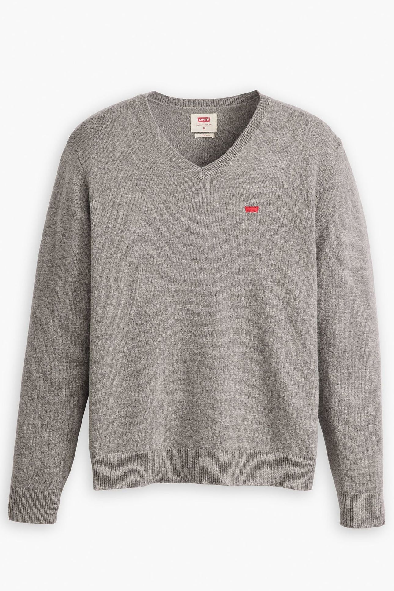 V NECK HM SWEATER MID TONE GREY HEATHER 5
