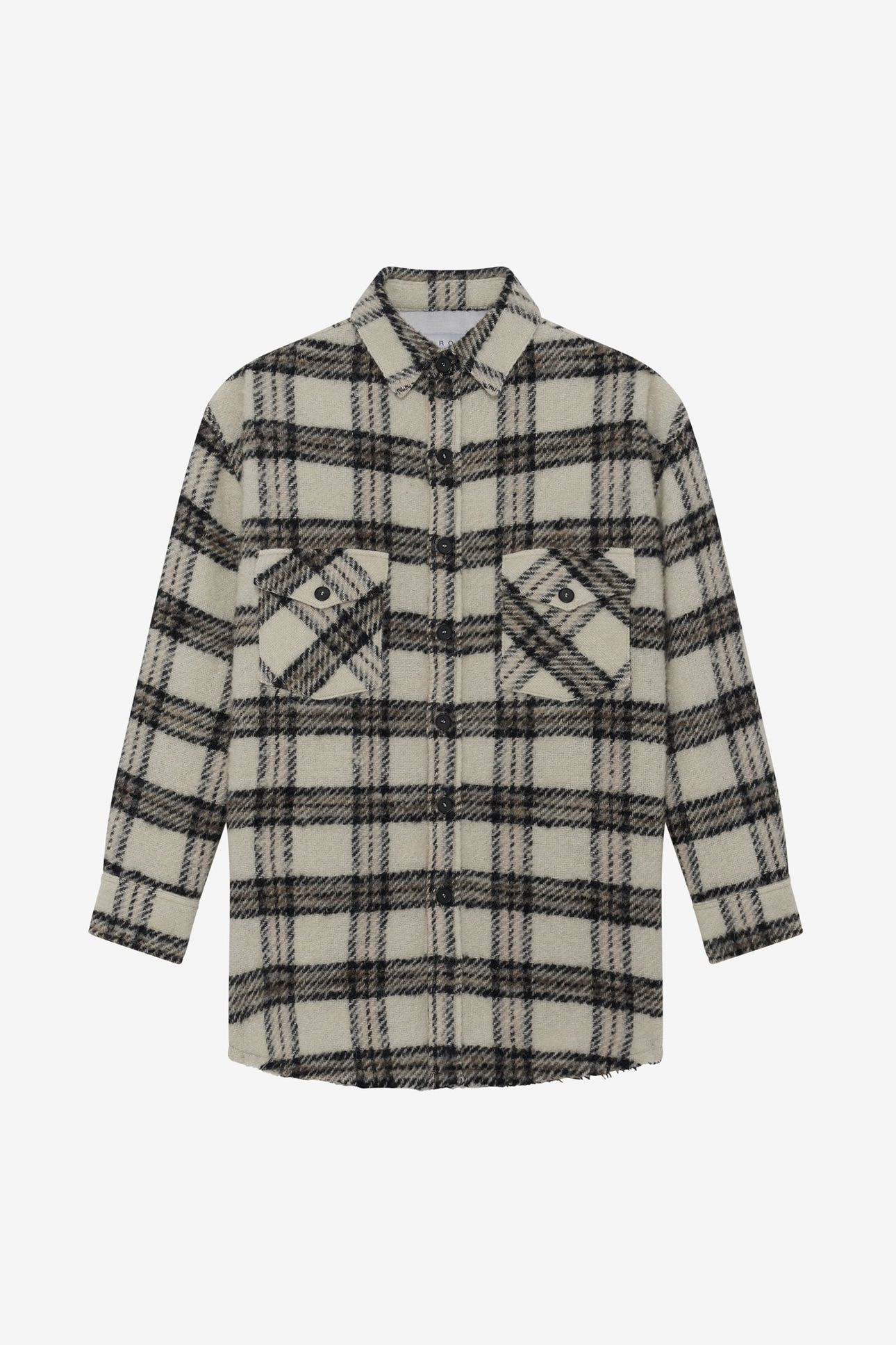 BIELO OVERSHIRT ECRU/BLACK/GREY 4
