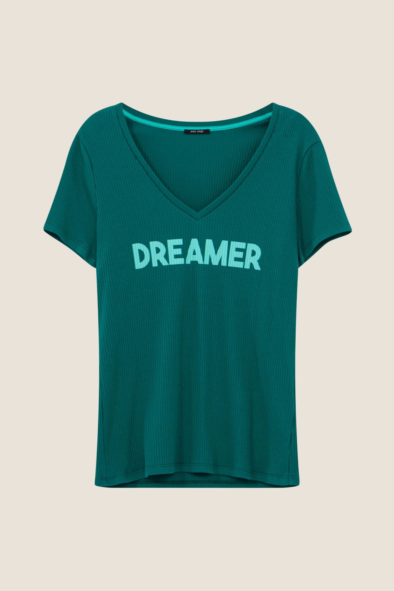 MIRO - GREEN RIBBED MESSAGE T-SHIRT 3