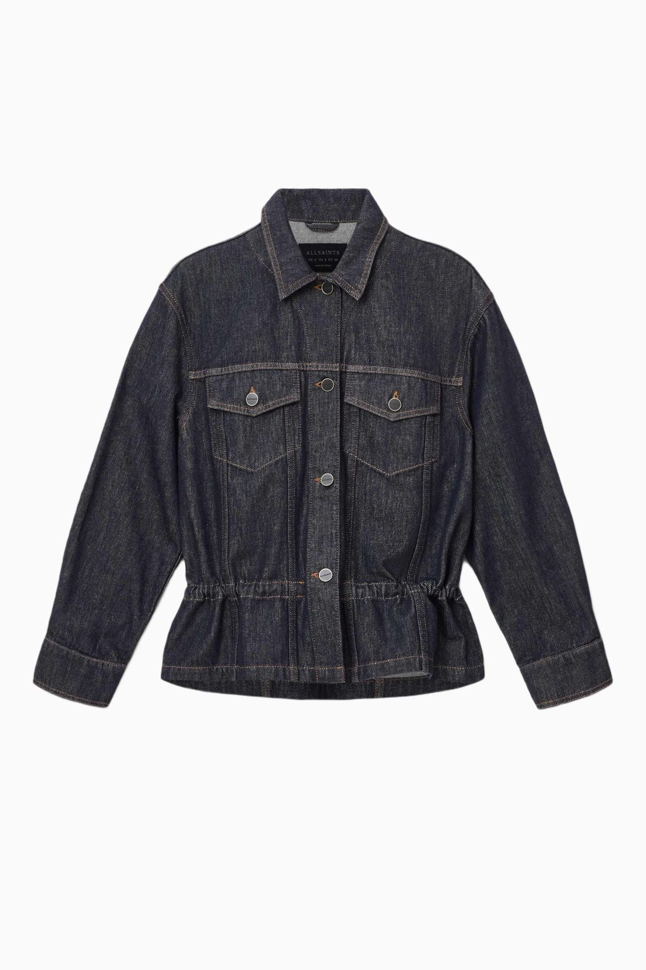 DENBY PEPLUM TRUCKER RAW INDIGO BLUE 5