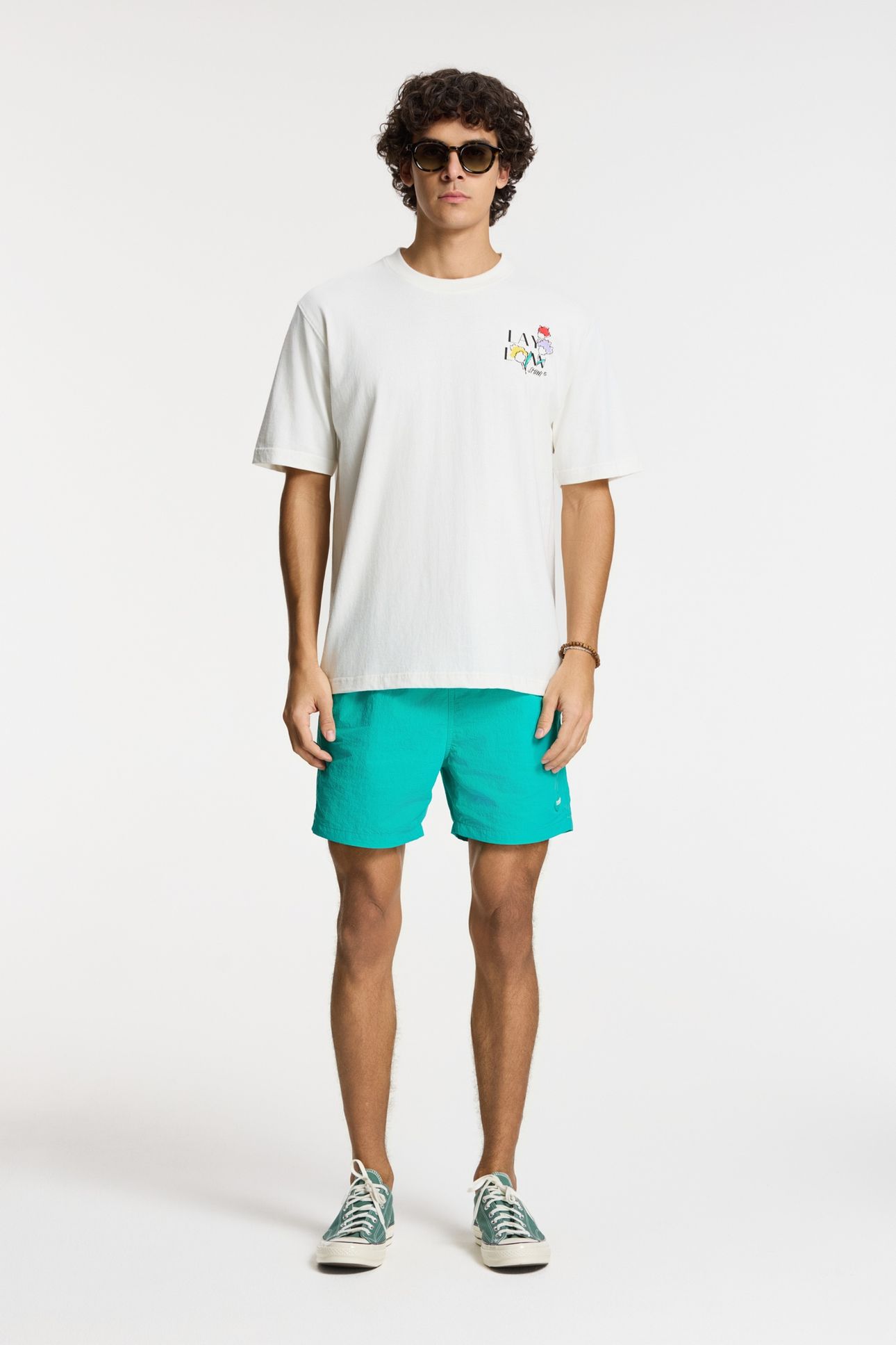 FINN RELAXED T-SHIRT SKETCHED FLOWERS WHITE 3