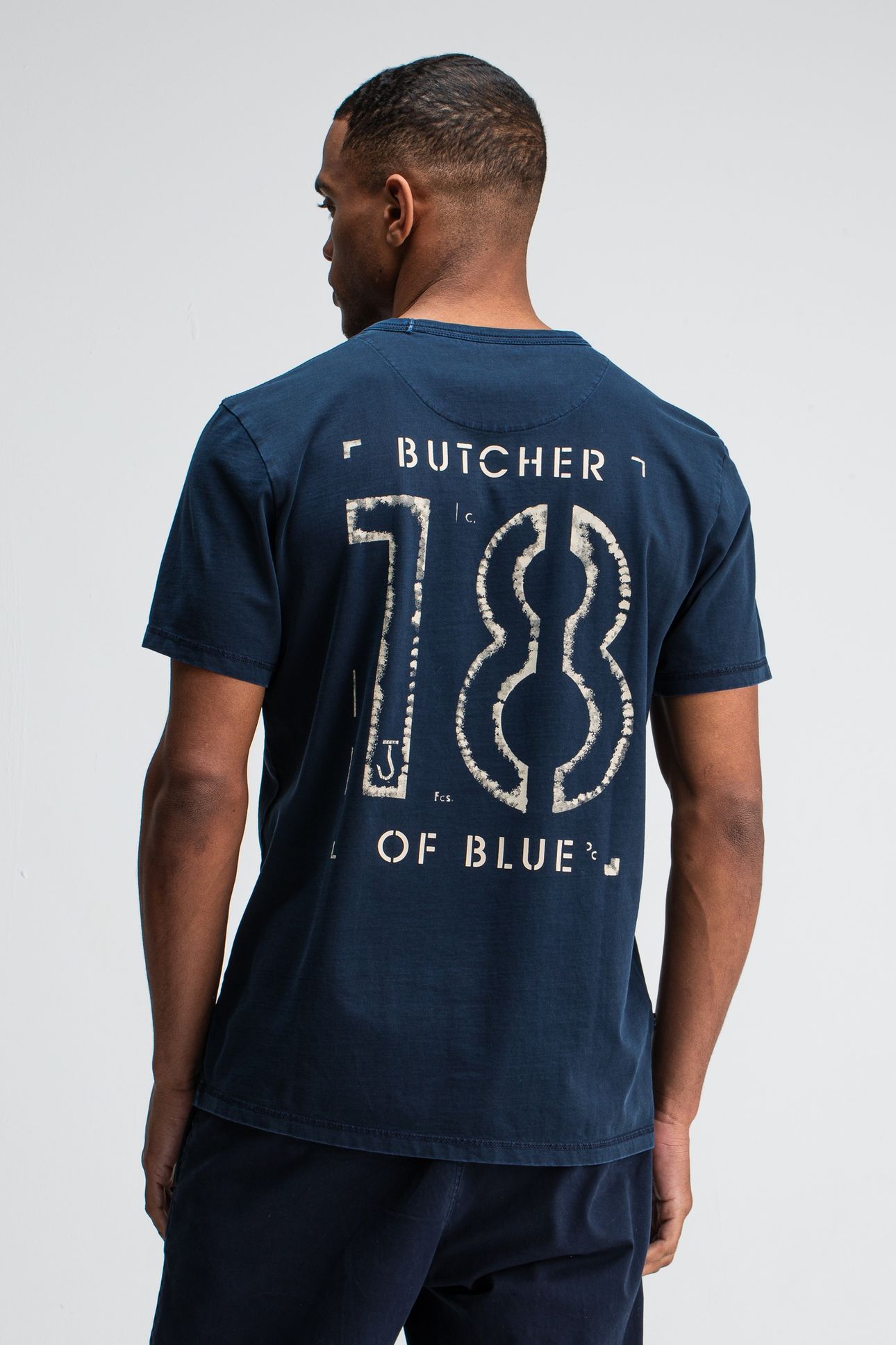 ARMY 18 STENCIL TEE ALASKA BLUE VD 2