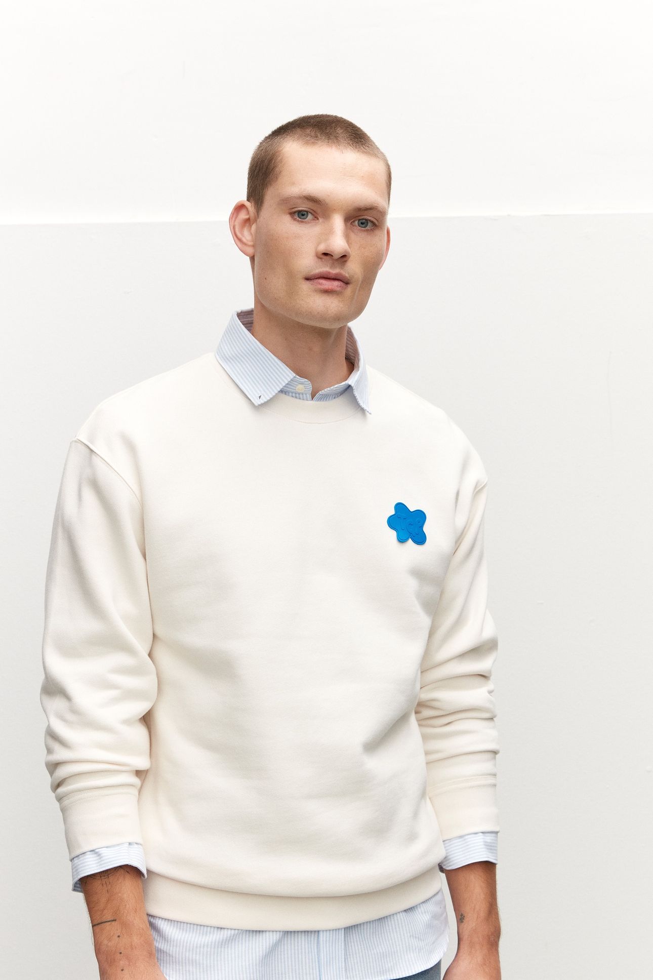 LPATCH SWEATER OFF WHITE 1