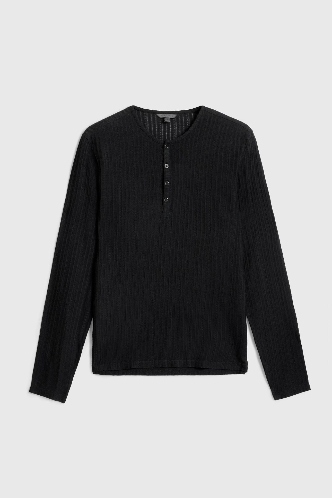 ARAUJO REGULAR FIT LS HENLEY WITH FLOAT BLACK 2
