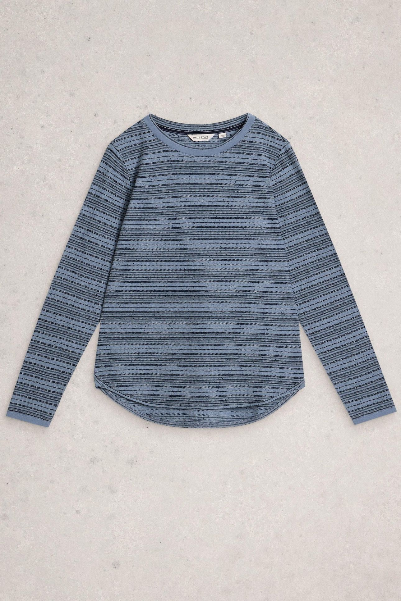 CLARA STITCH TEE MID BLUE 4