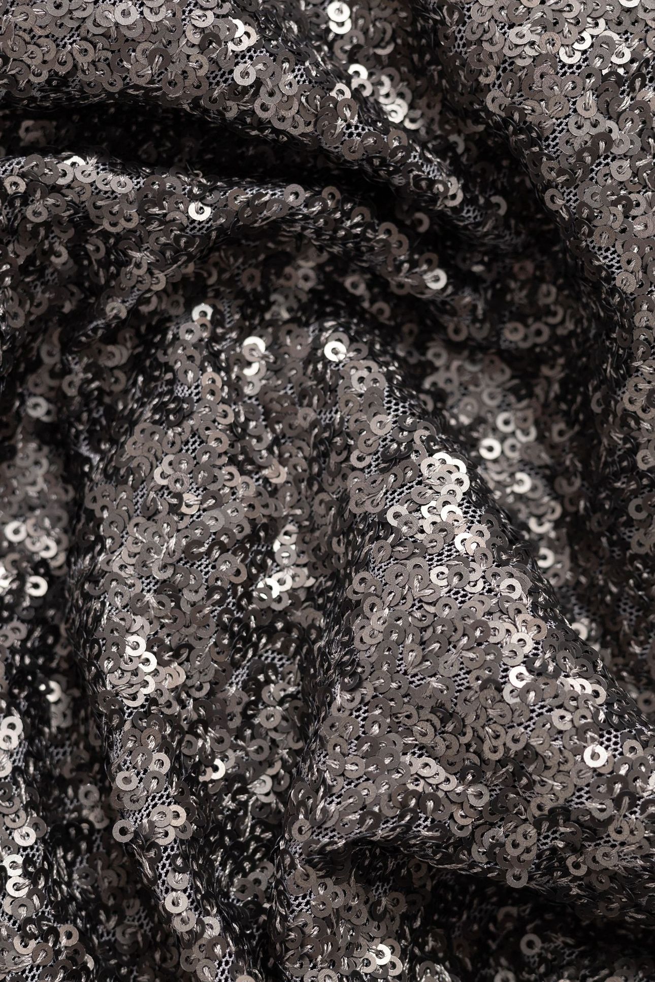 GREY DRESS EMBROIDERED WITH METALLIC SEQUINS 7