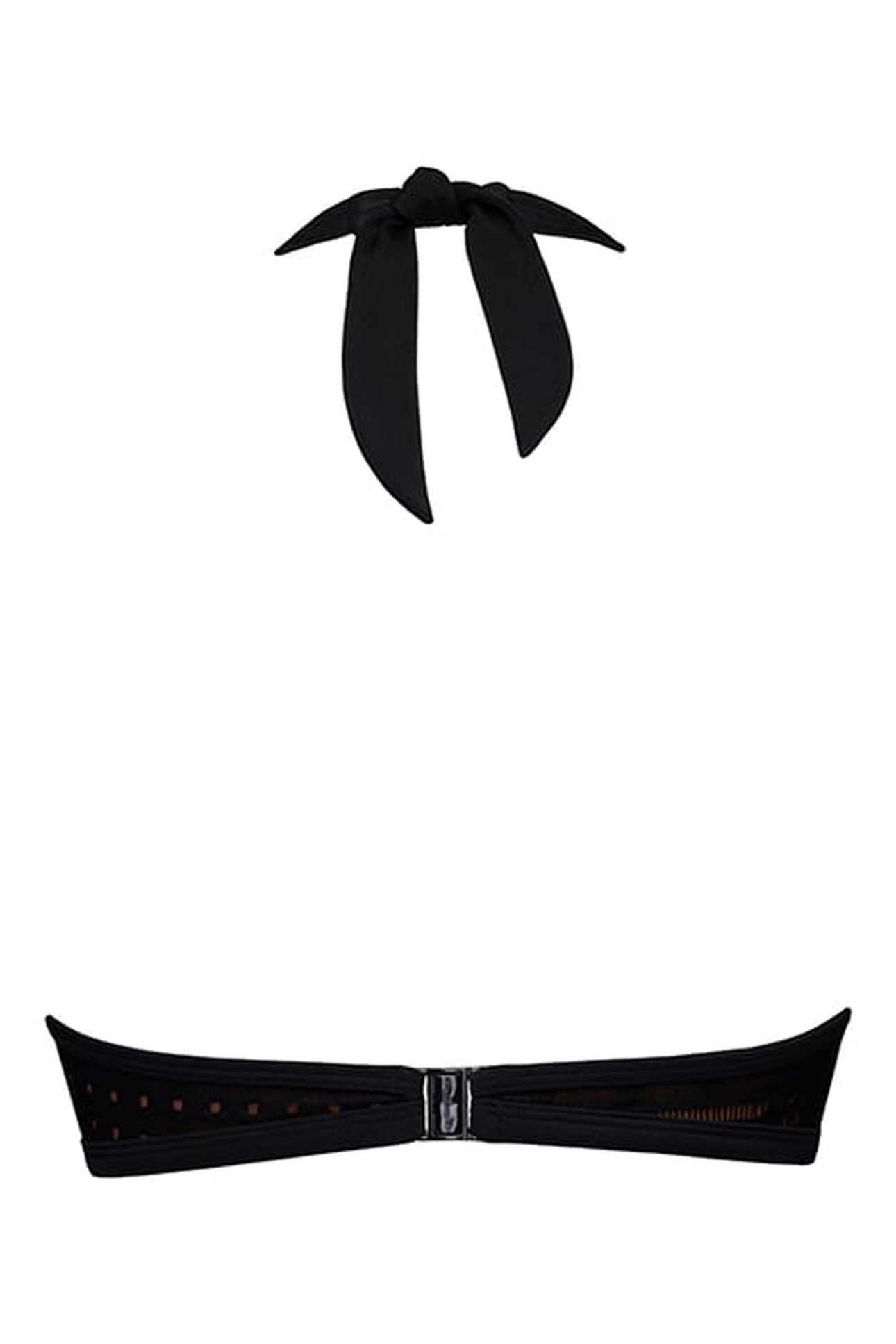 DOLCE VITA BLACK AND SAND PUSH UP BIKINI TOP 4