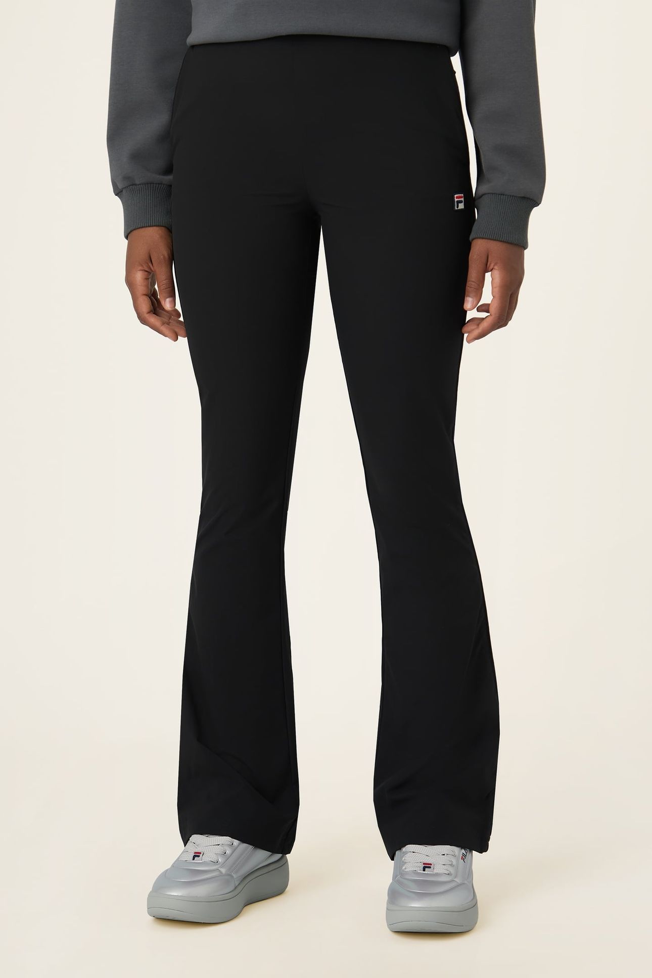 SIMONETTA FLARED 4-WAY STRETCH PANTS BLACK 1