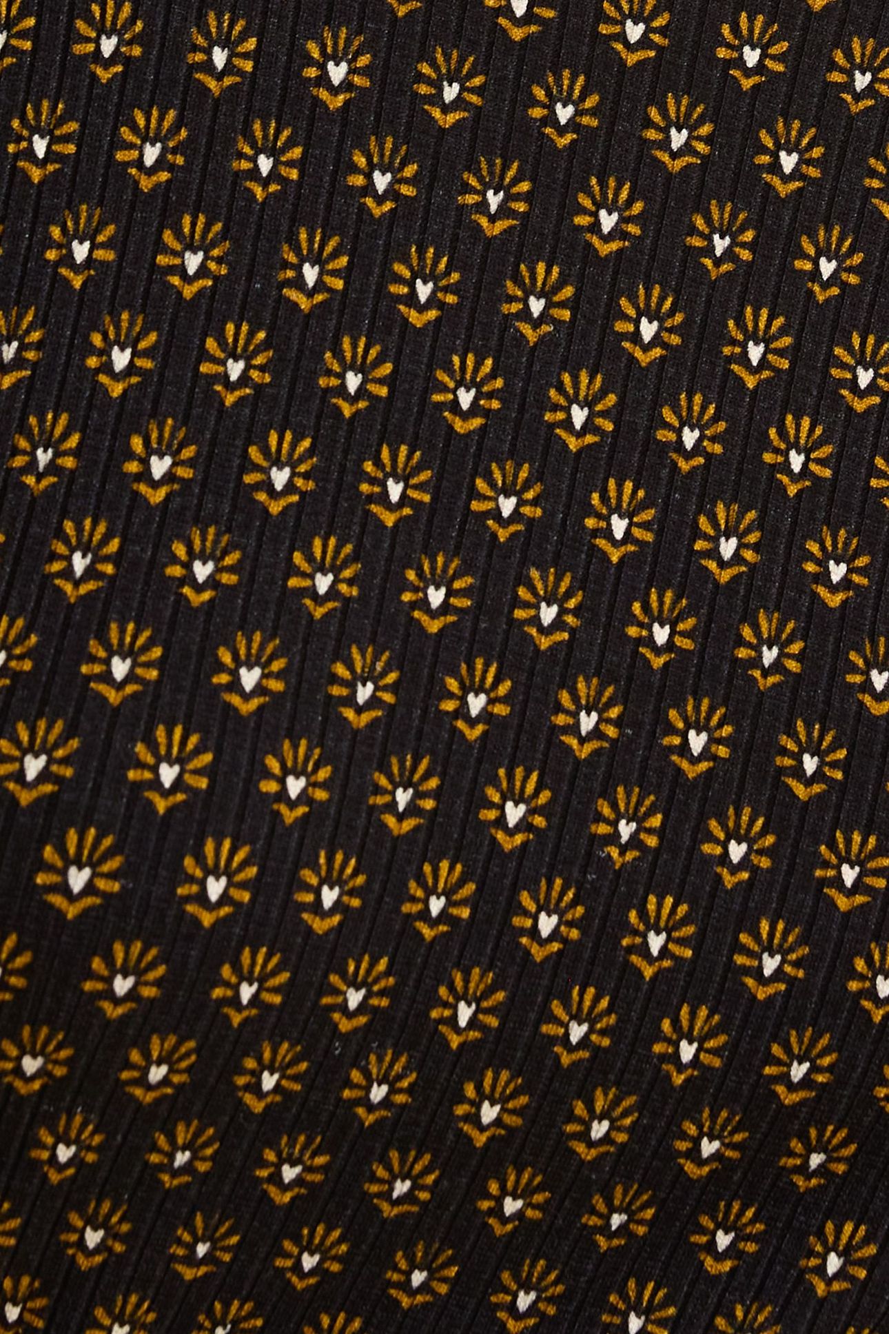 BLACK FLORAL HEART T-SHIRT BLACK 5