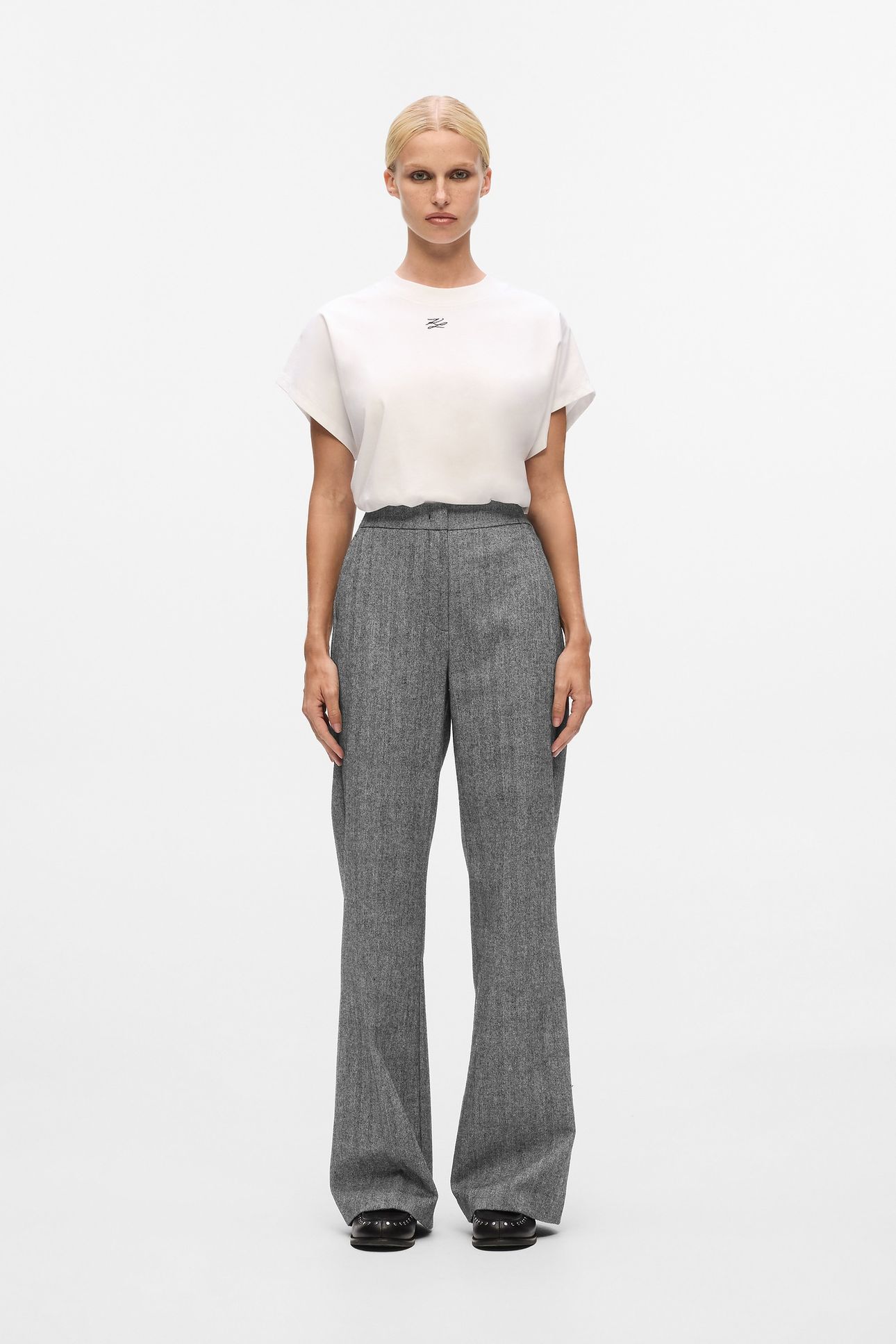 GREY/BLACK TWEED PANTS 1