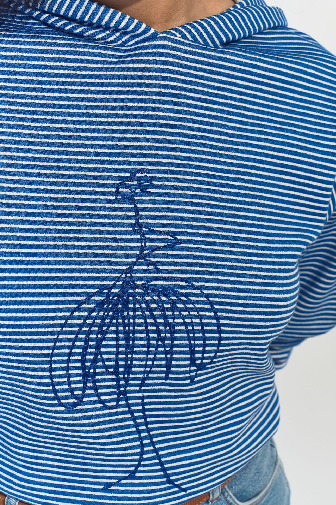 MELKI - SAILOR T-SHIRT WITH SEQUINED DANCER HOODIE 5
