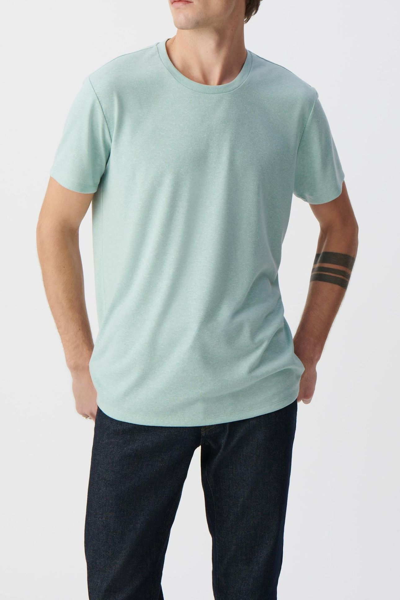 CELADON HEMP BLEND DRY FAST T-SHIRT 2