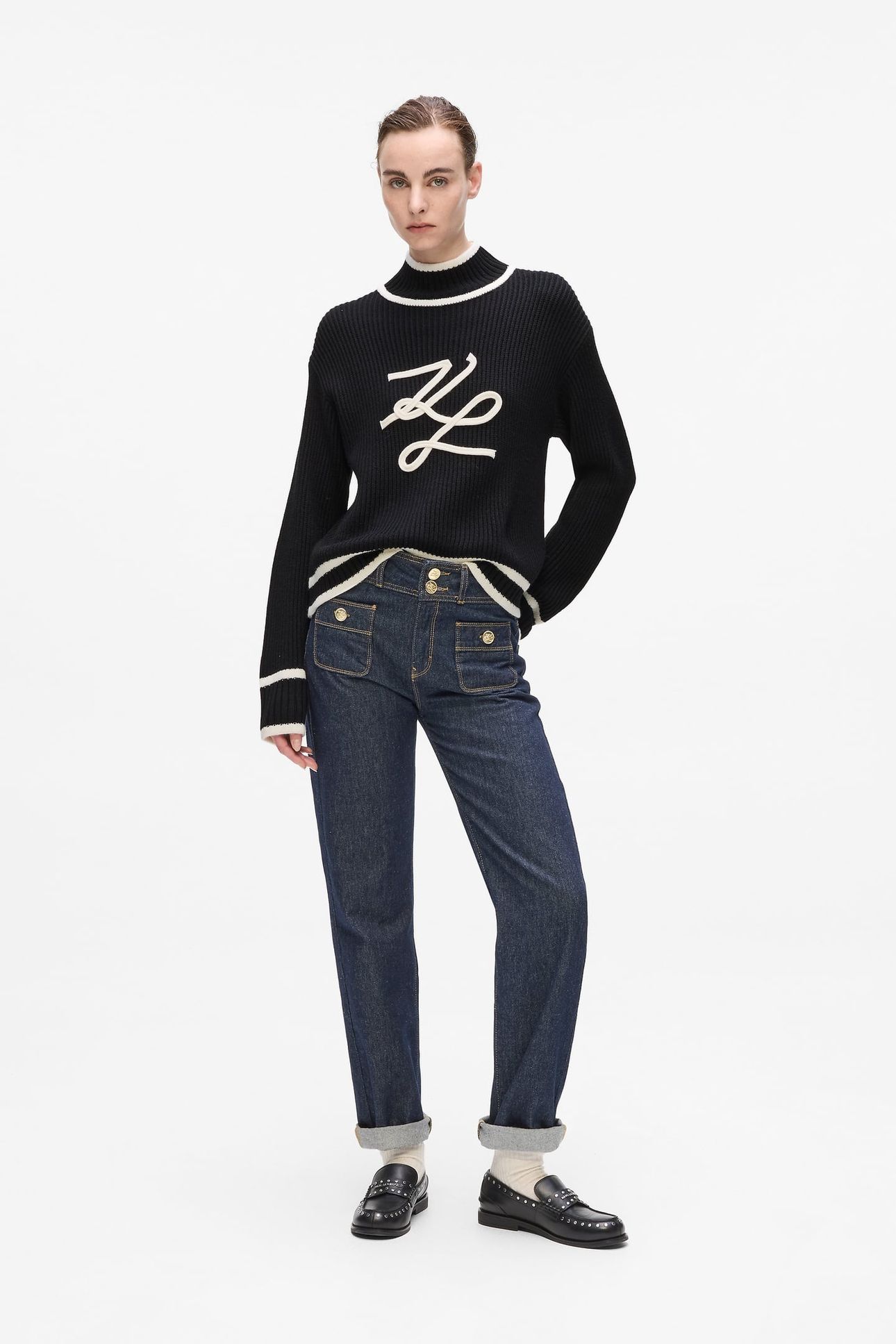 BLACK SOUTACHE AUTOGRAPH KNIT 3