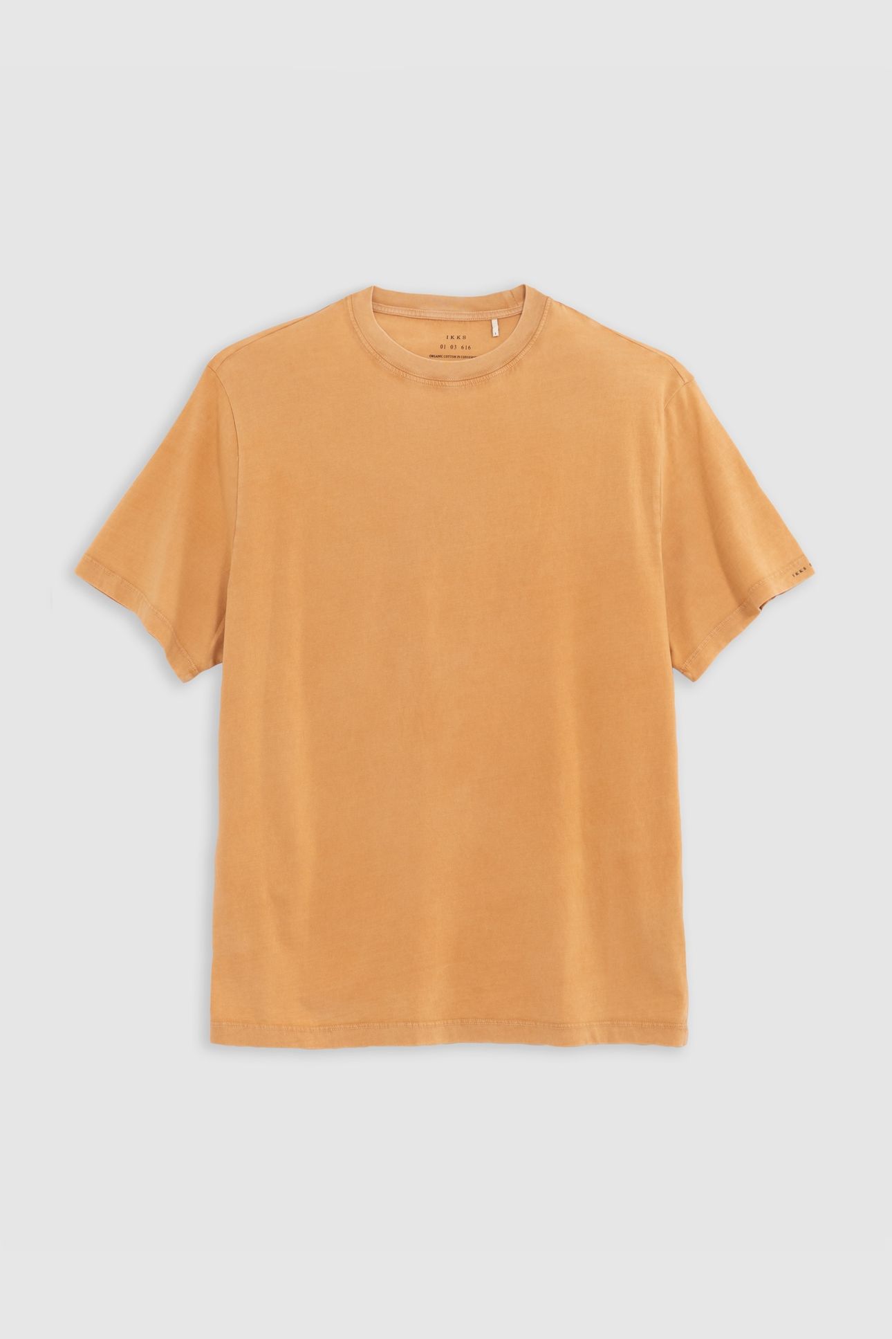 FADED-LOOK TURMERIC ORGANIC COTTON T-SHIRT 4