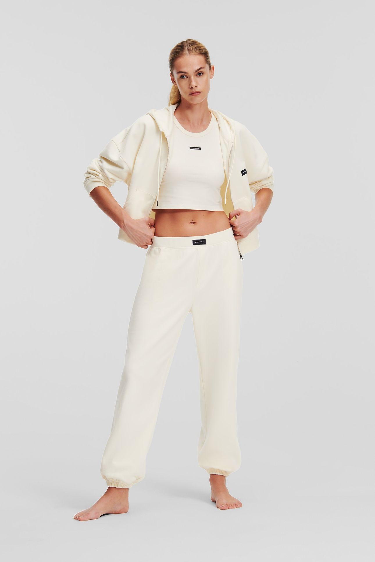 IVORY ESSENTIAL LOGO CUFFED JOGGERS 2