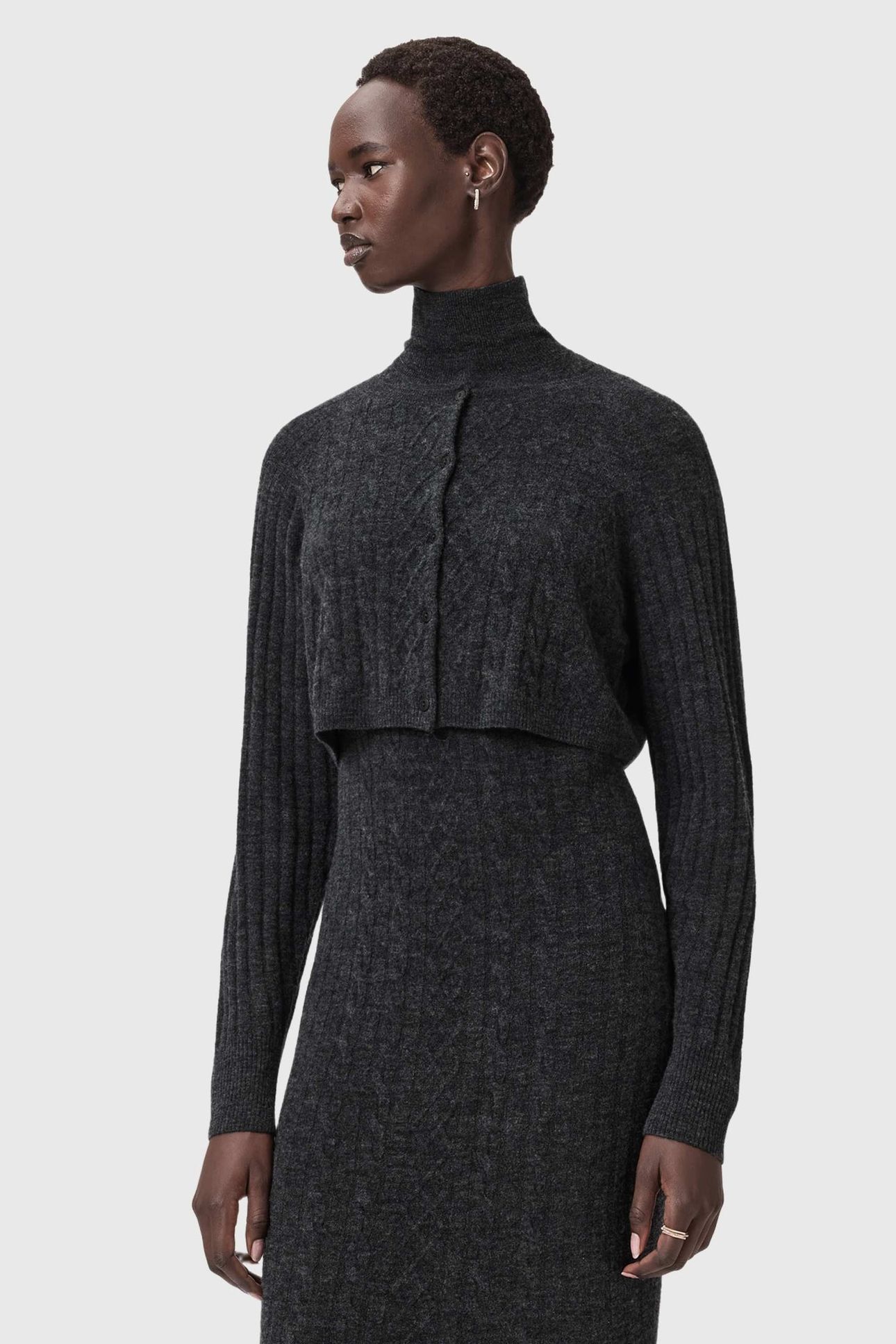 SABINE DRESS CHARCOAL GREY 1