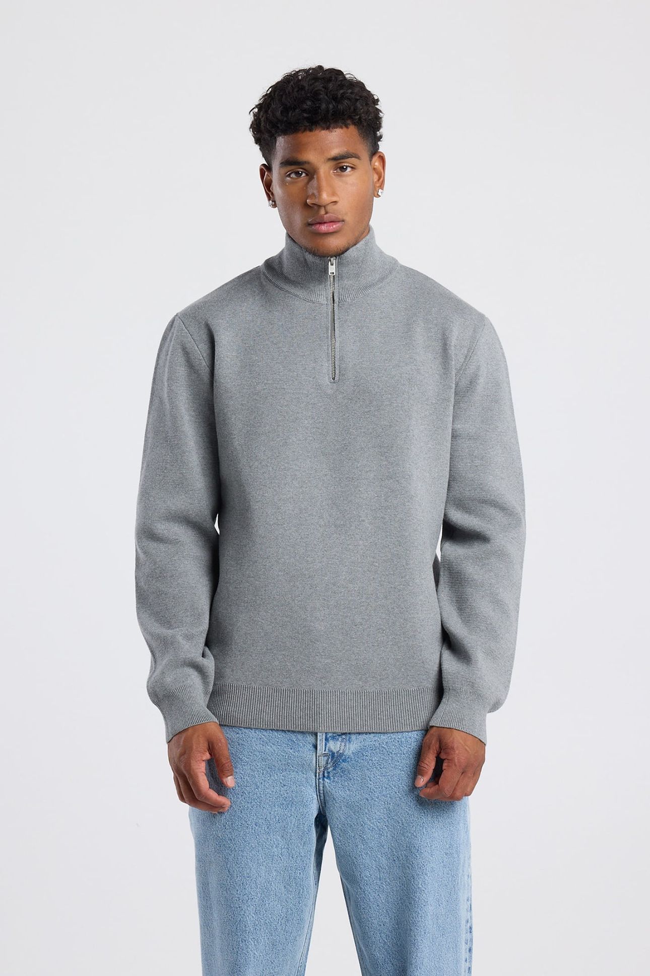 KONRAD HALFZIP DARK GREY MELANGE 1