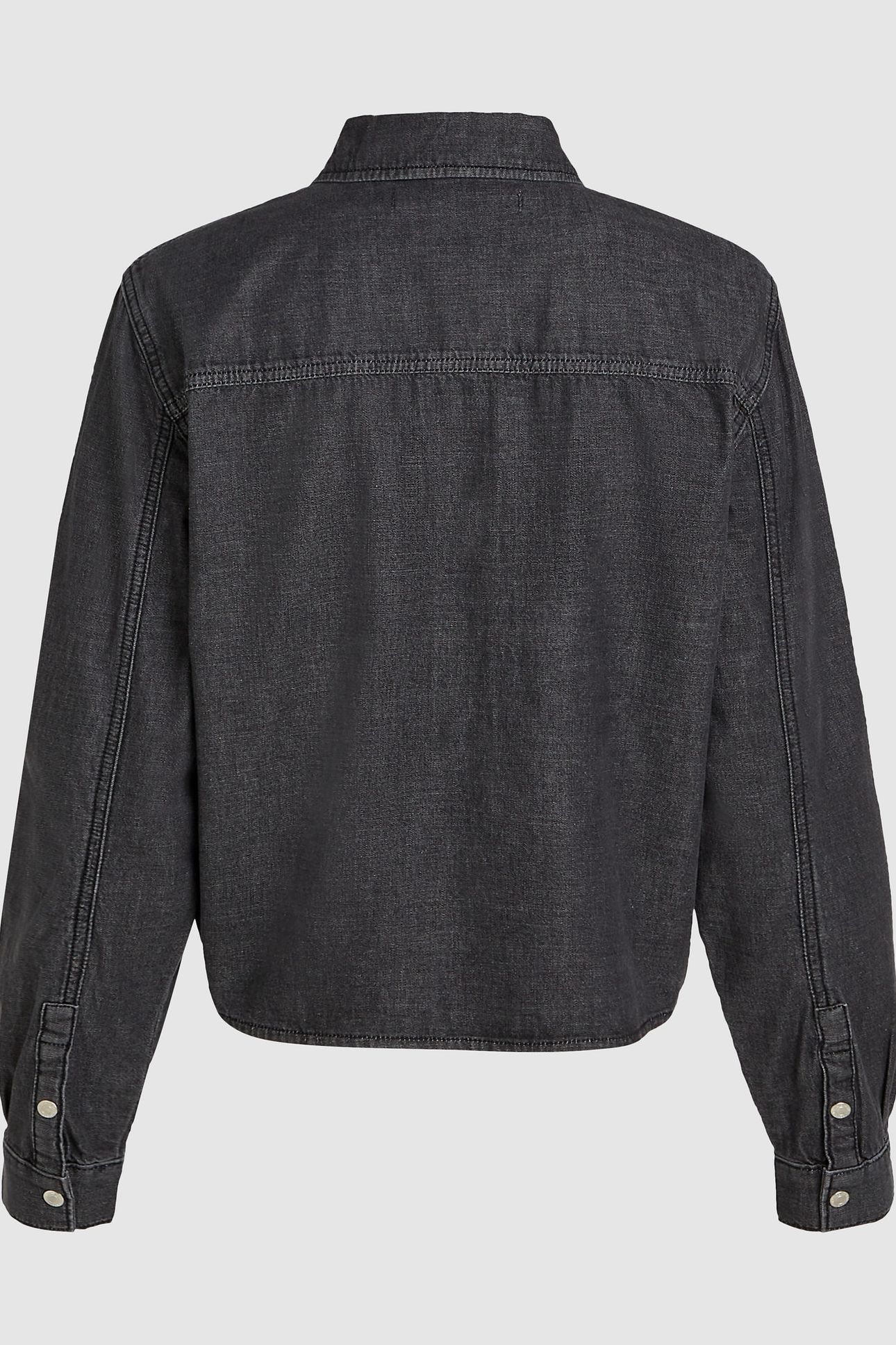 WASHED BLACK KLJ DENIM WRAP BLOUSE 6