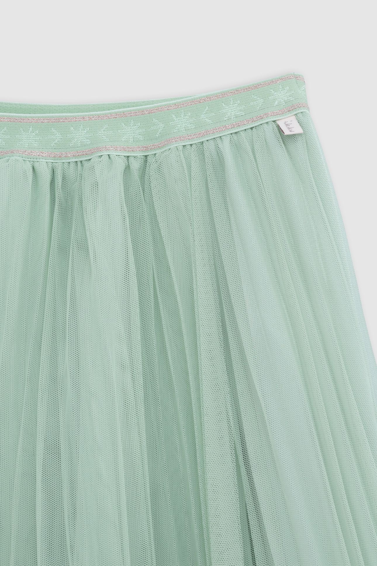 WATER GREEN ASYMMETRICAL PLEATED MIDI SKIRT-TUTU 2