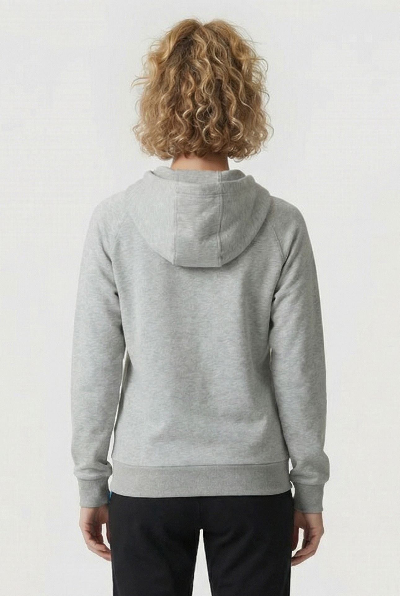 UNISEX TEAM HOODED SWEAT LACED MEDIUM GREY HEATHER-LACE 3