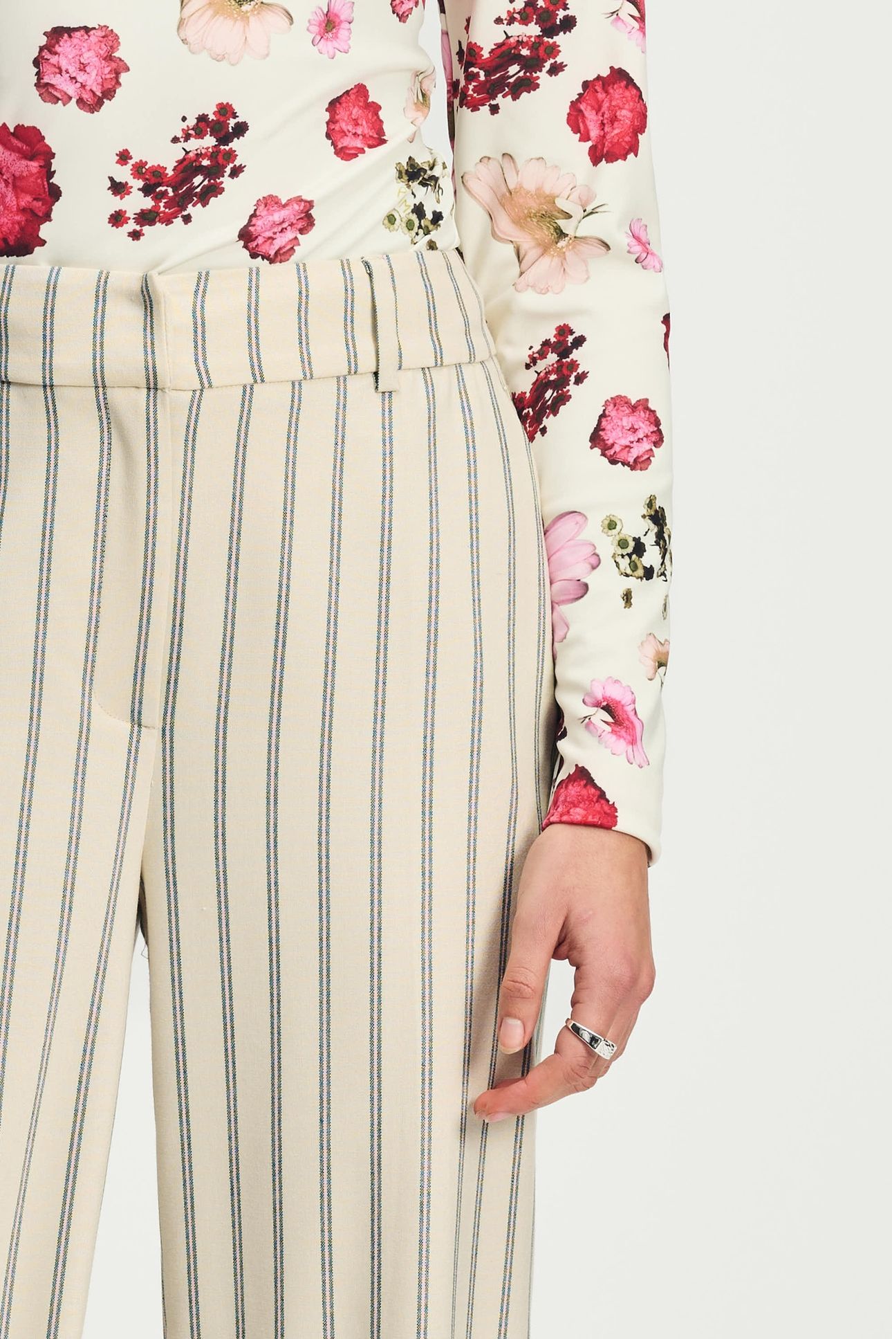 PANTS - STRIPED CREAM BEIGE 7