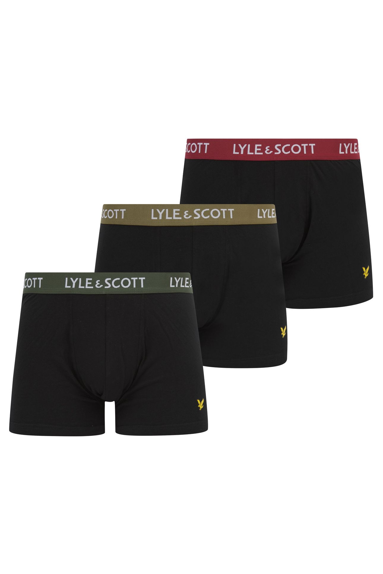 BARCLAY 3 PACK UNDERWEAR BLACK MULTI WAISTBANDS 1