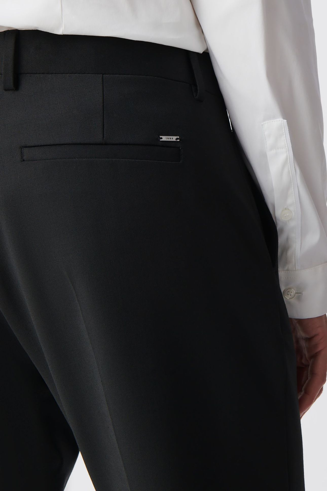BLACK SLIM FIT TRAVEL SUIT TROUSERS 4