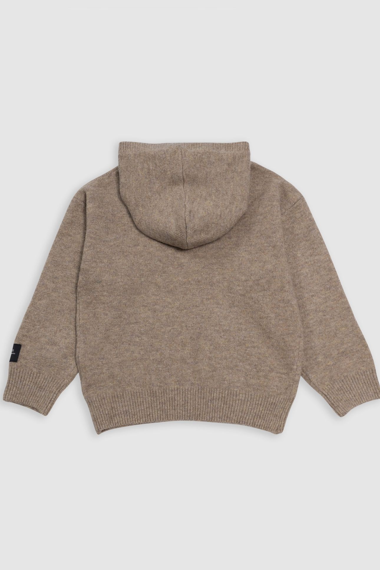 BOY'S CAMEL KNIT BADGE K EMBROIDERY BOUCLETTE SWEATER 2