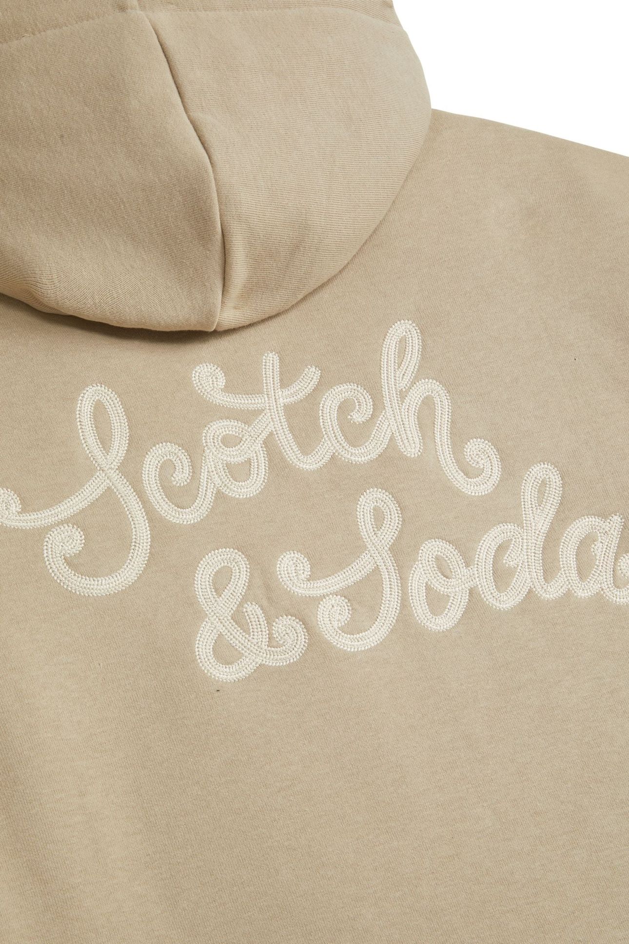 RELAXED FIT FLEECE GRAPHIC HOODIE TAUPE 8