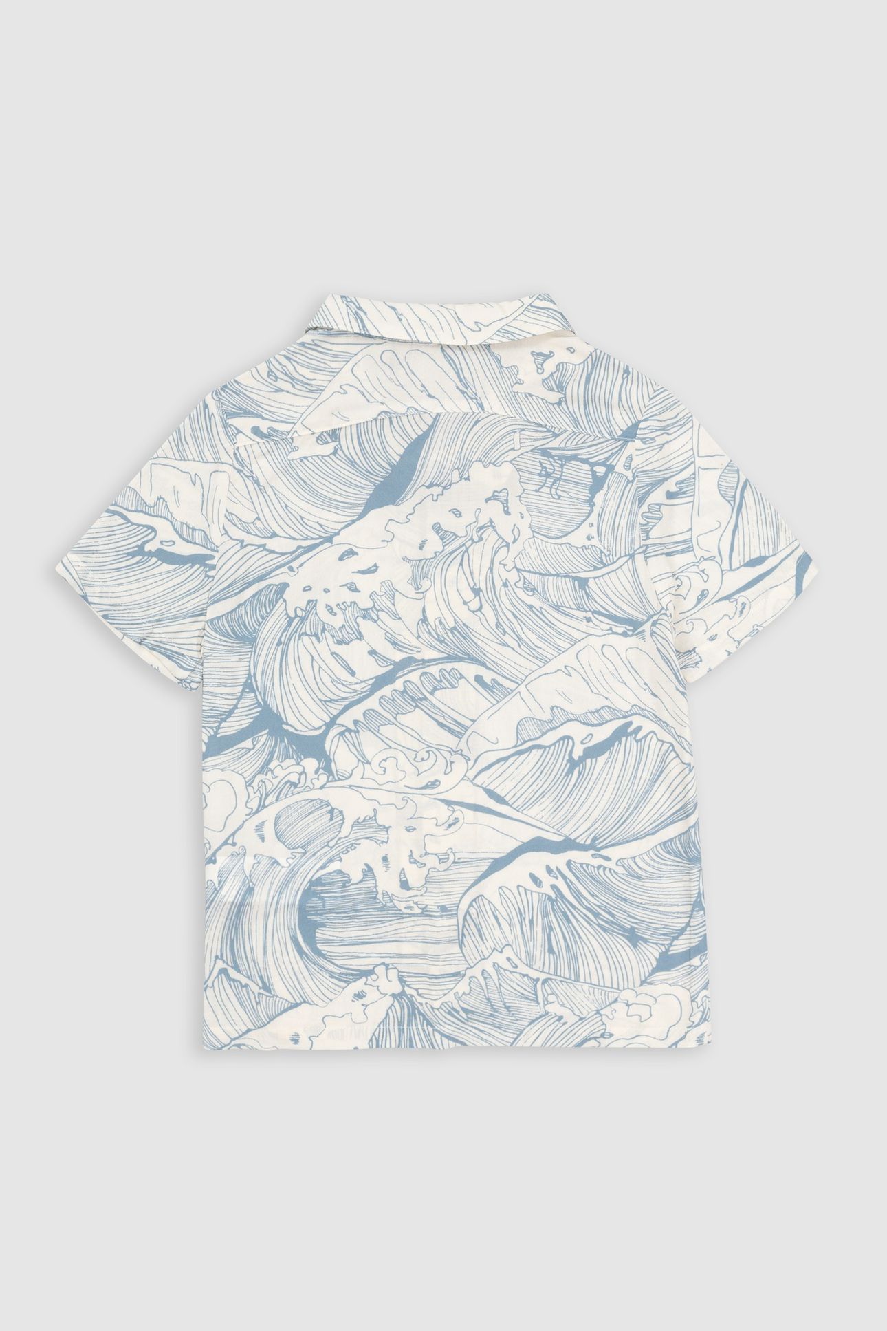 WATER GREEN WAVE PRINT SHIRT 2