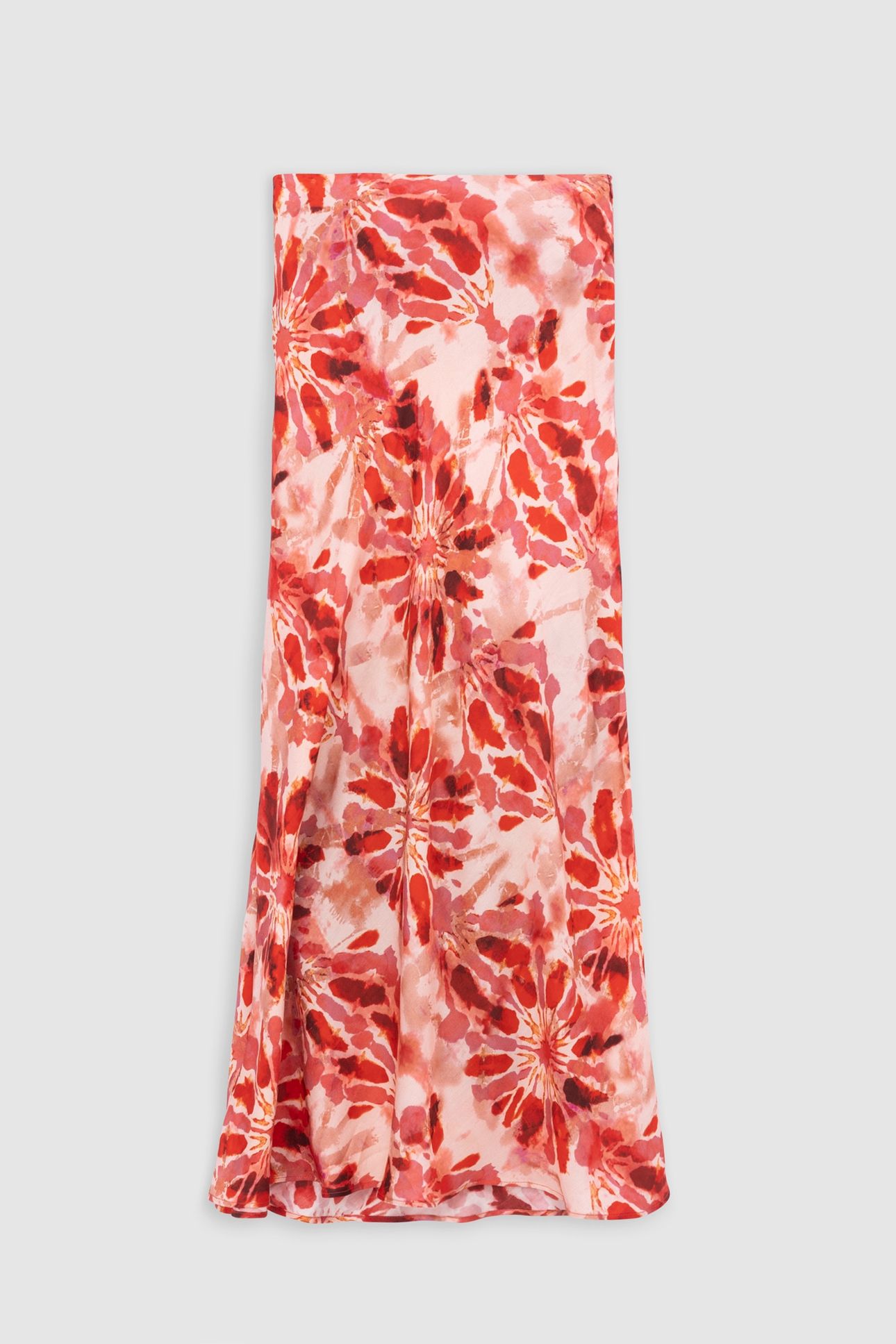 RED BATIK PRINT LONG SKIRT 5