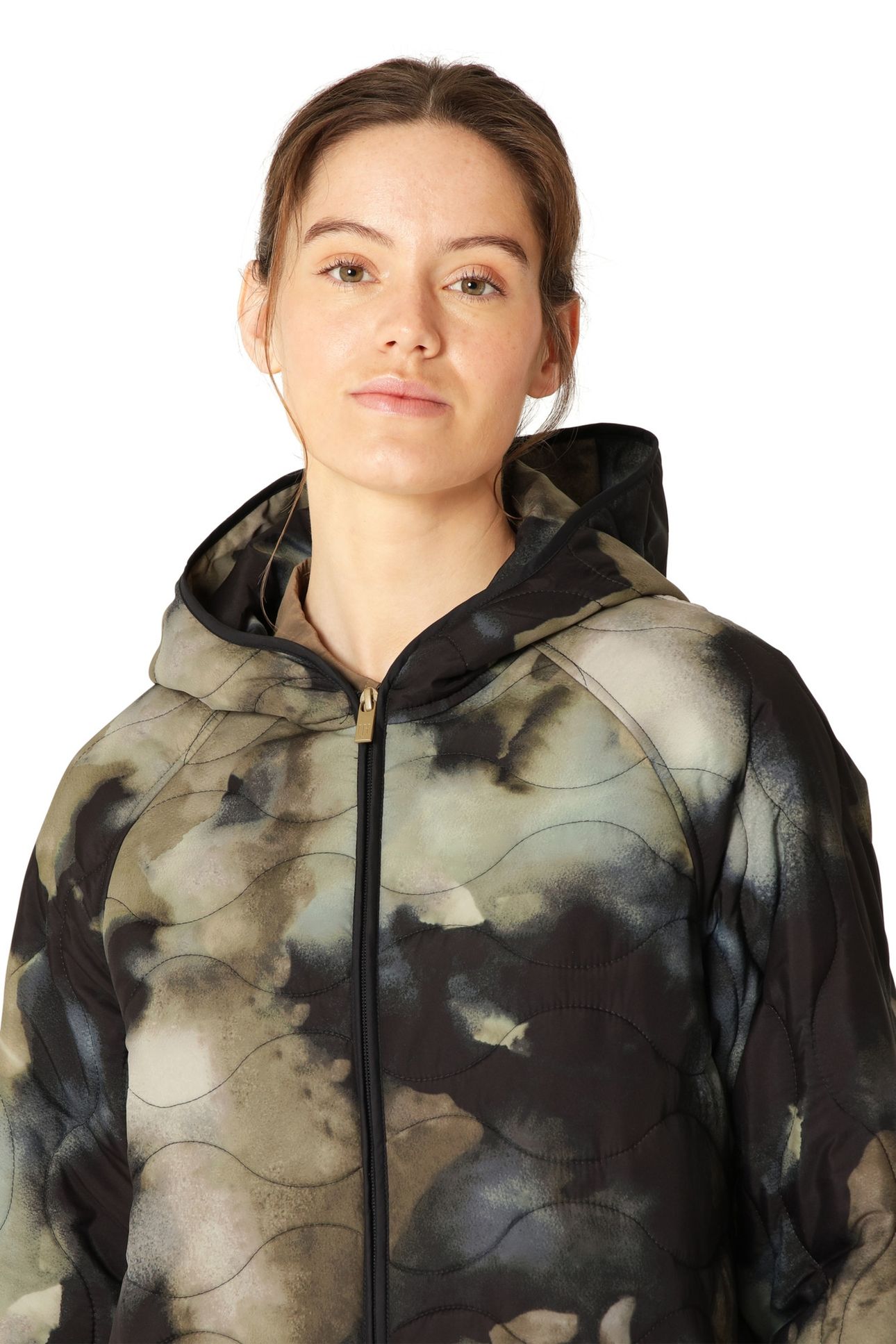 RAIN&OUTERWEAR QUILTED08P MOSS PRINT 2