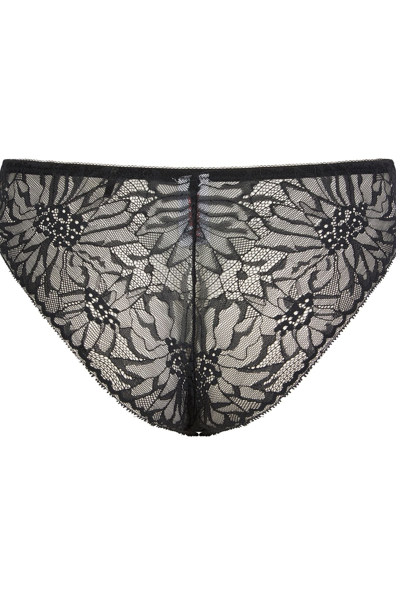 NELLY 3 PK LACE & MESH PRINT BRIEF JET BLACK/ICY PINK/ WHISP 4