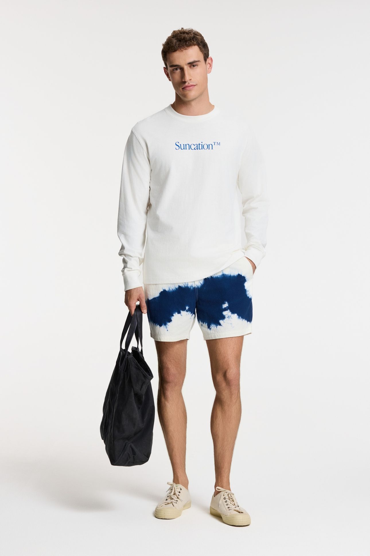 NOAH RELAXED LONGSLEEVE SUNCATION WHITE 1