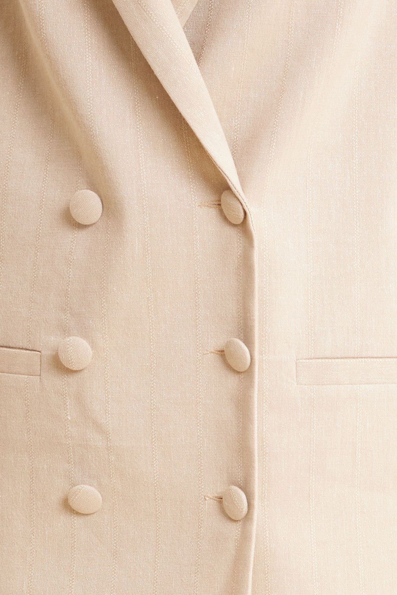 ECRU LUREX PINSTRIPE PATTERN SUIT JACKET ECRU 6