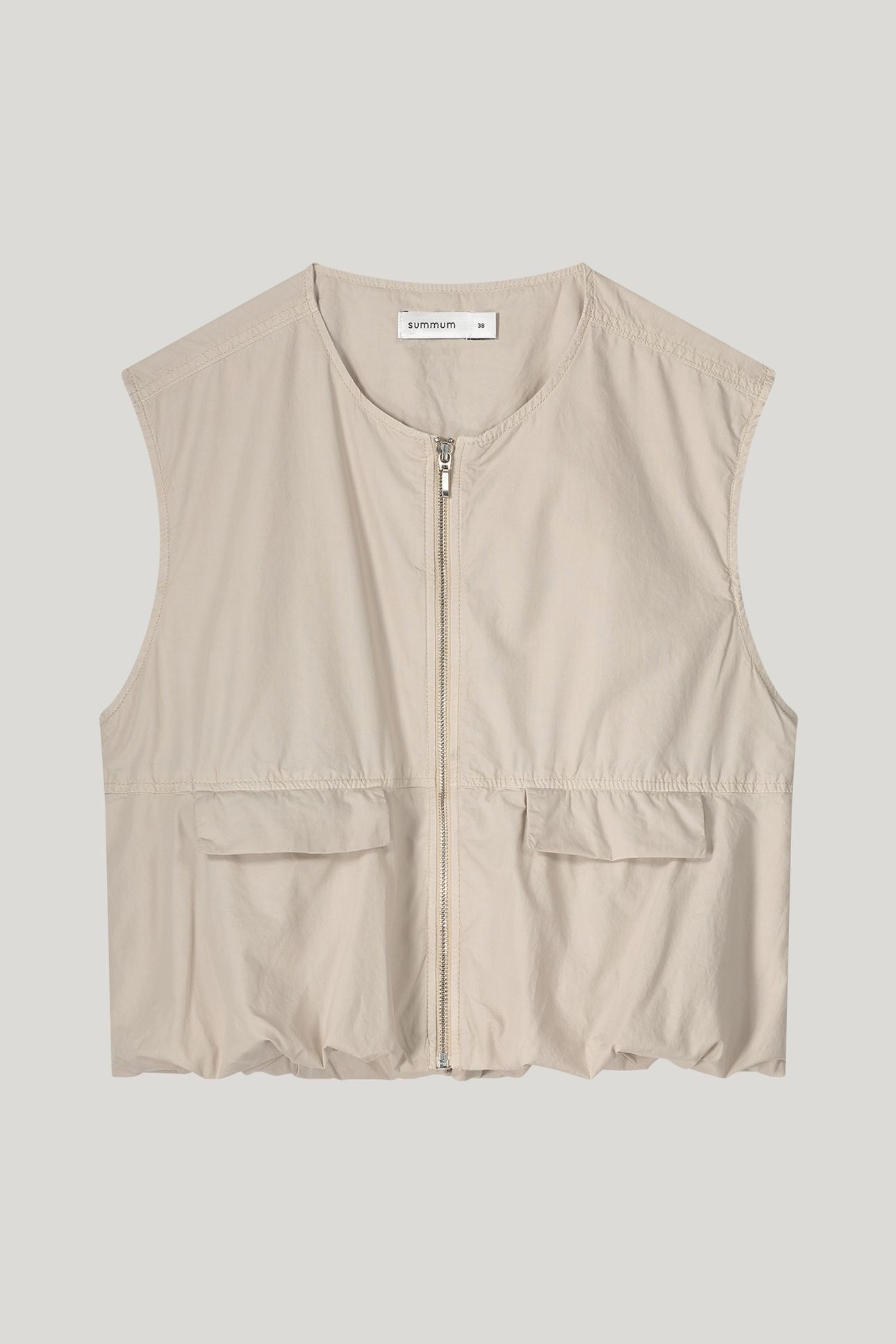 GILET SUMMER PLAIN WEAVE PEBBLE BEIGE 4