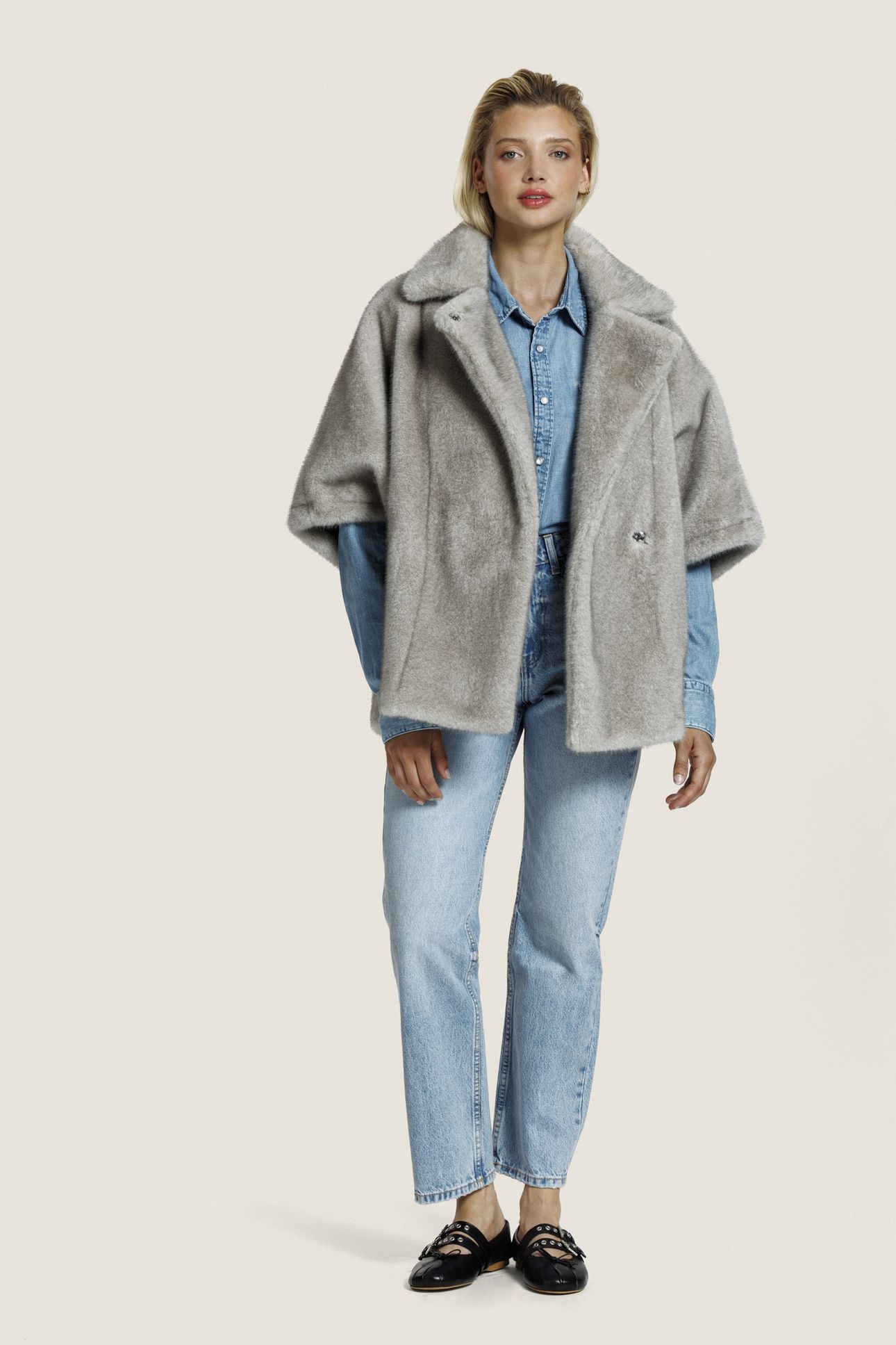 ELIN FUR JACKET CLAY 2