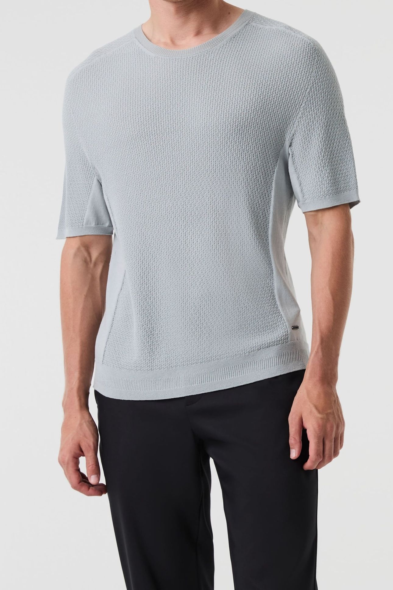 FOSOS V4.Y9.01 FLAT-KNIT-SHIRT CLOUD GREY 1
