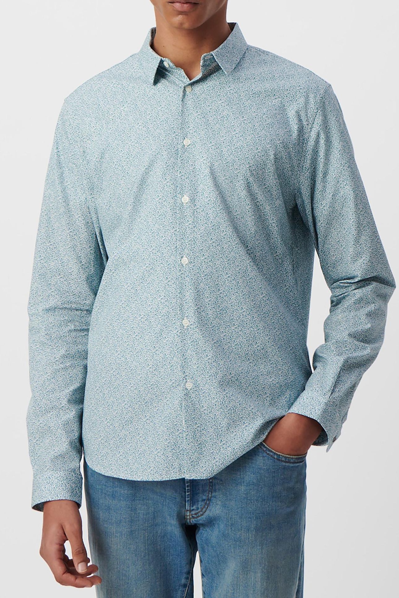 STORM SLIM SHIRT WITH CORAL PRINT 2