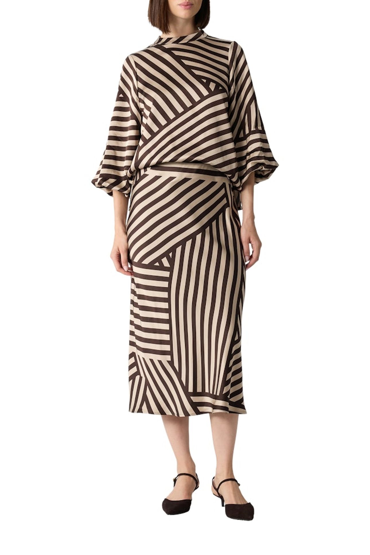COMMA BLOUSES BROWN-DARK 2