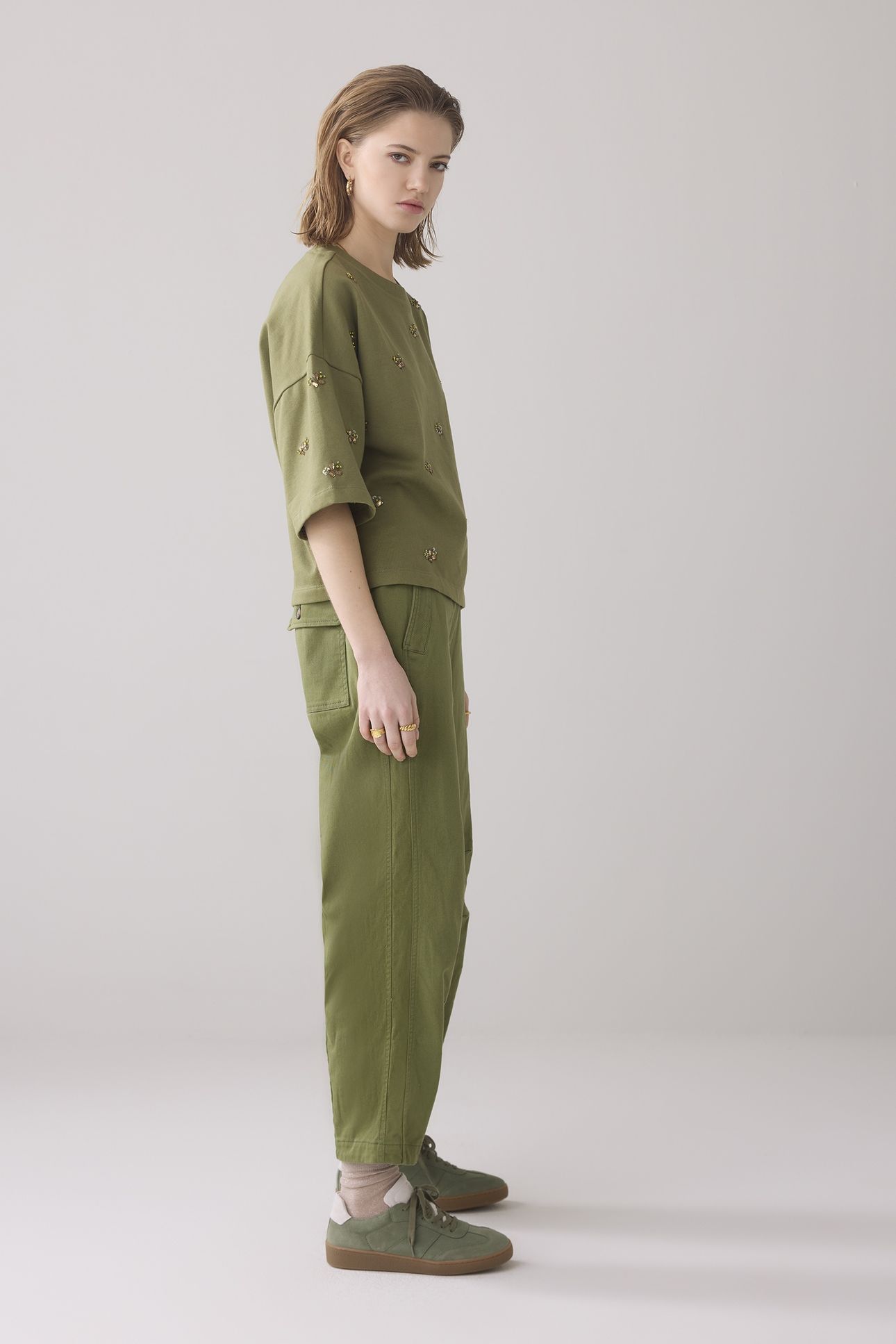 TROUSERS COTTON STRETCH COMBAT GREEN 3
