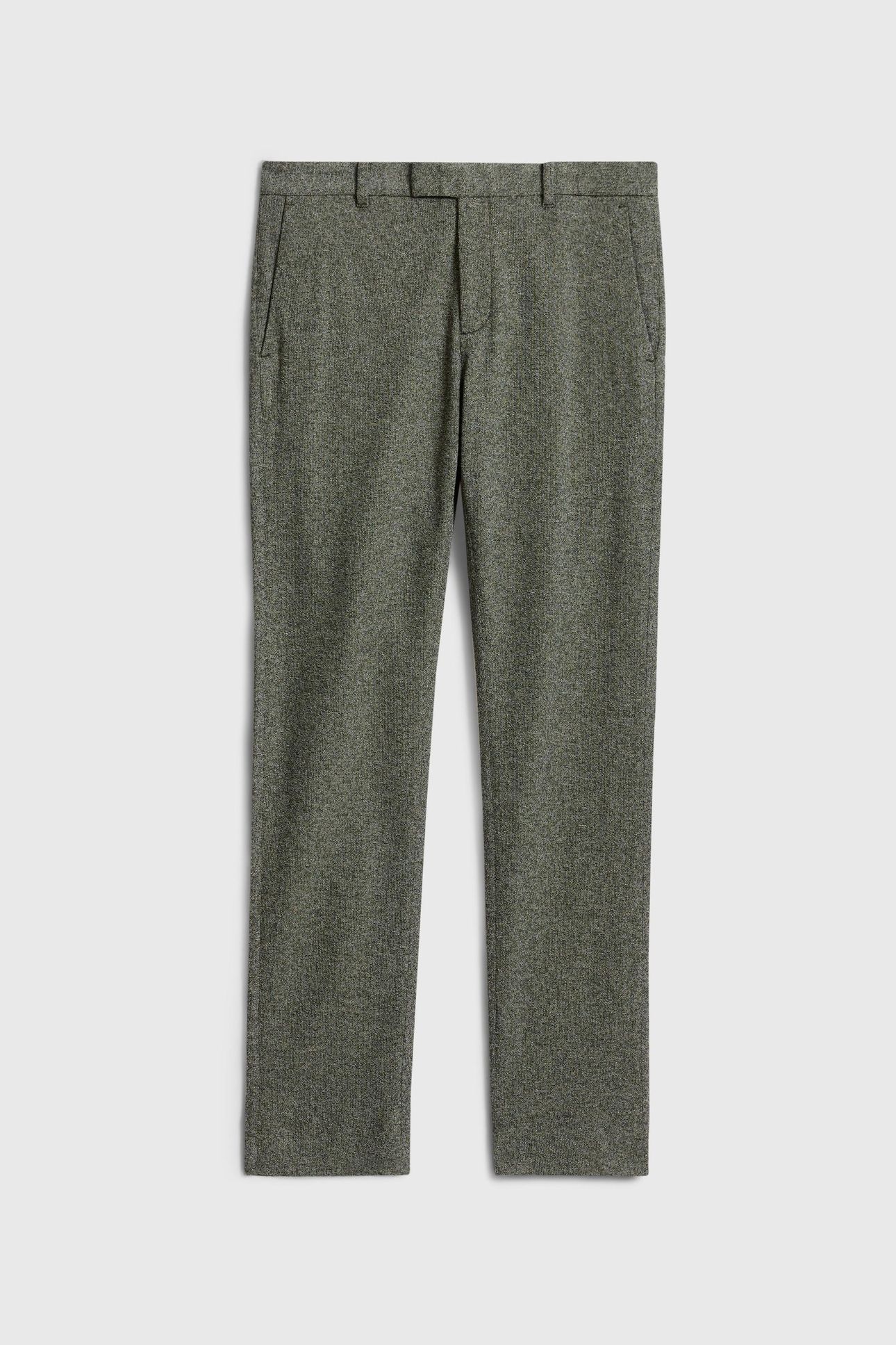 MERCER PANTS - SLIM FIT PANTS WITH WELT MOSS GREEN 3
