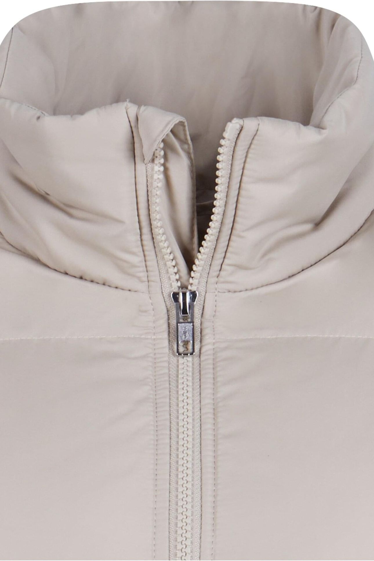 LADIES SHORT PEACHED PUFFER JACKET WET SAND 9