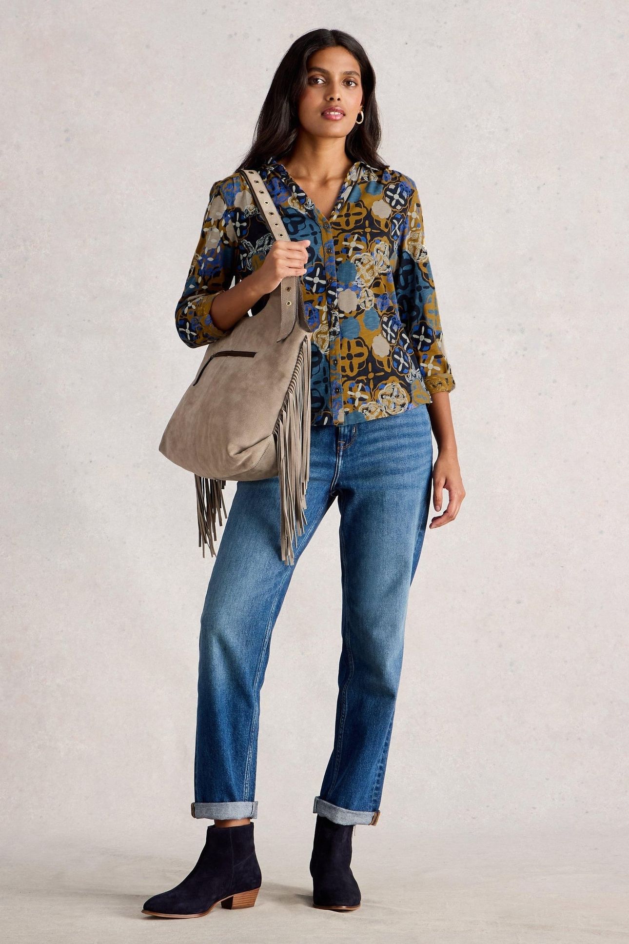 ANNIE JERSEY SHIRT CHARTREUSE MULTI 1