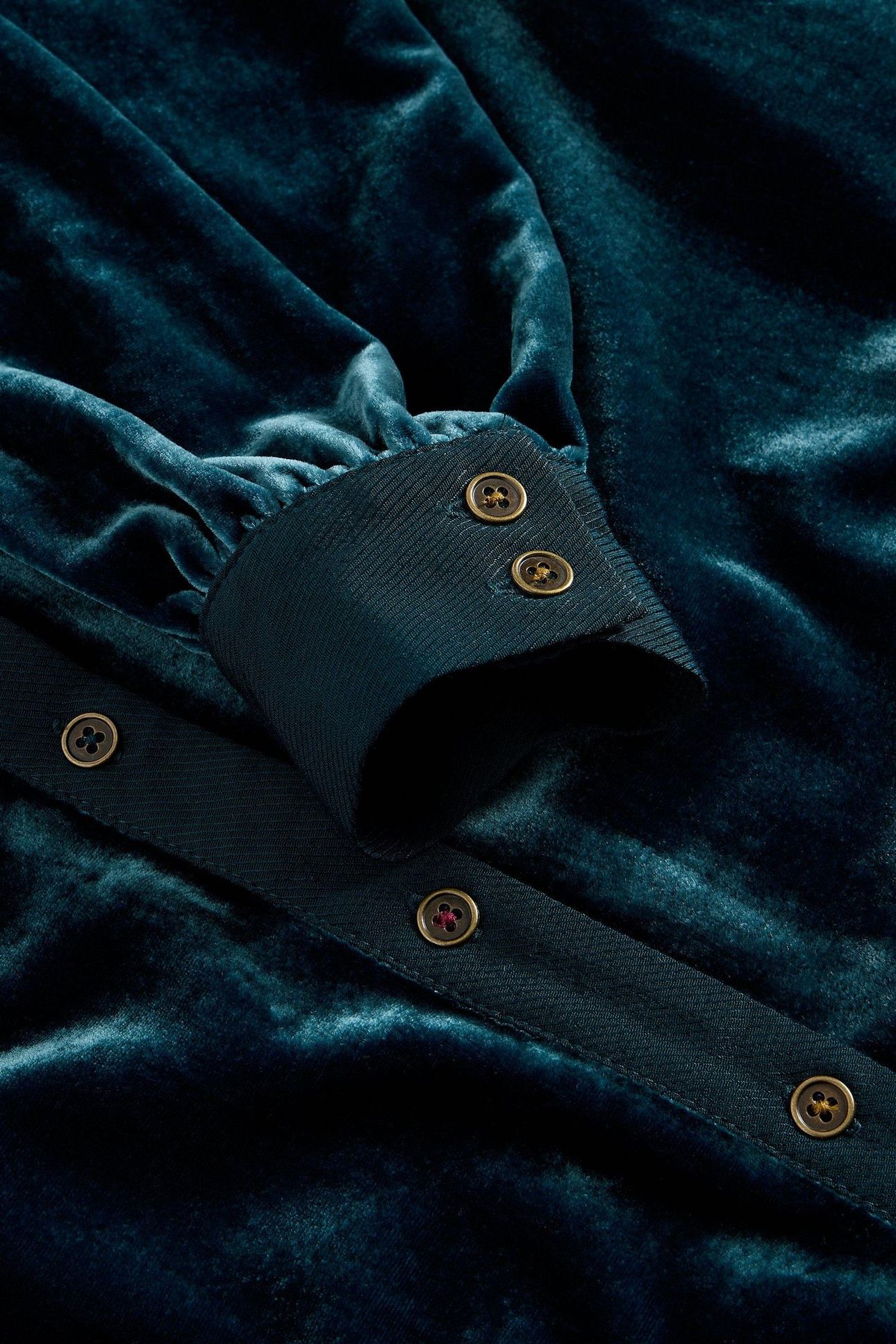 OLIVE VELVET TUNIC DARK TEAL 4