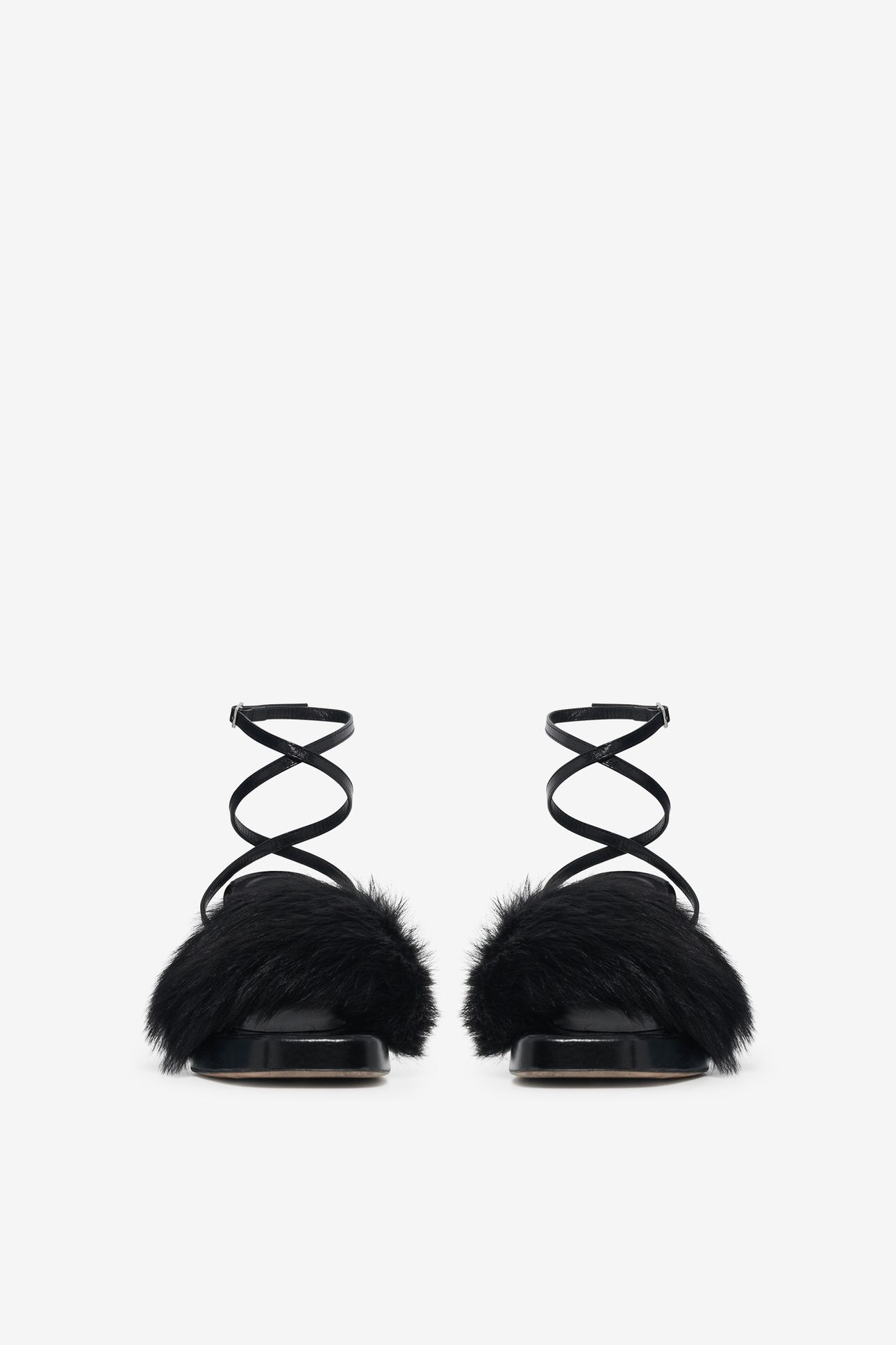 IRMA FOXY SANDALS BLACK FUR 3