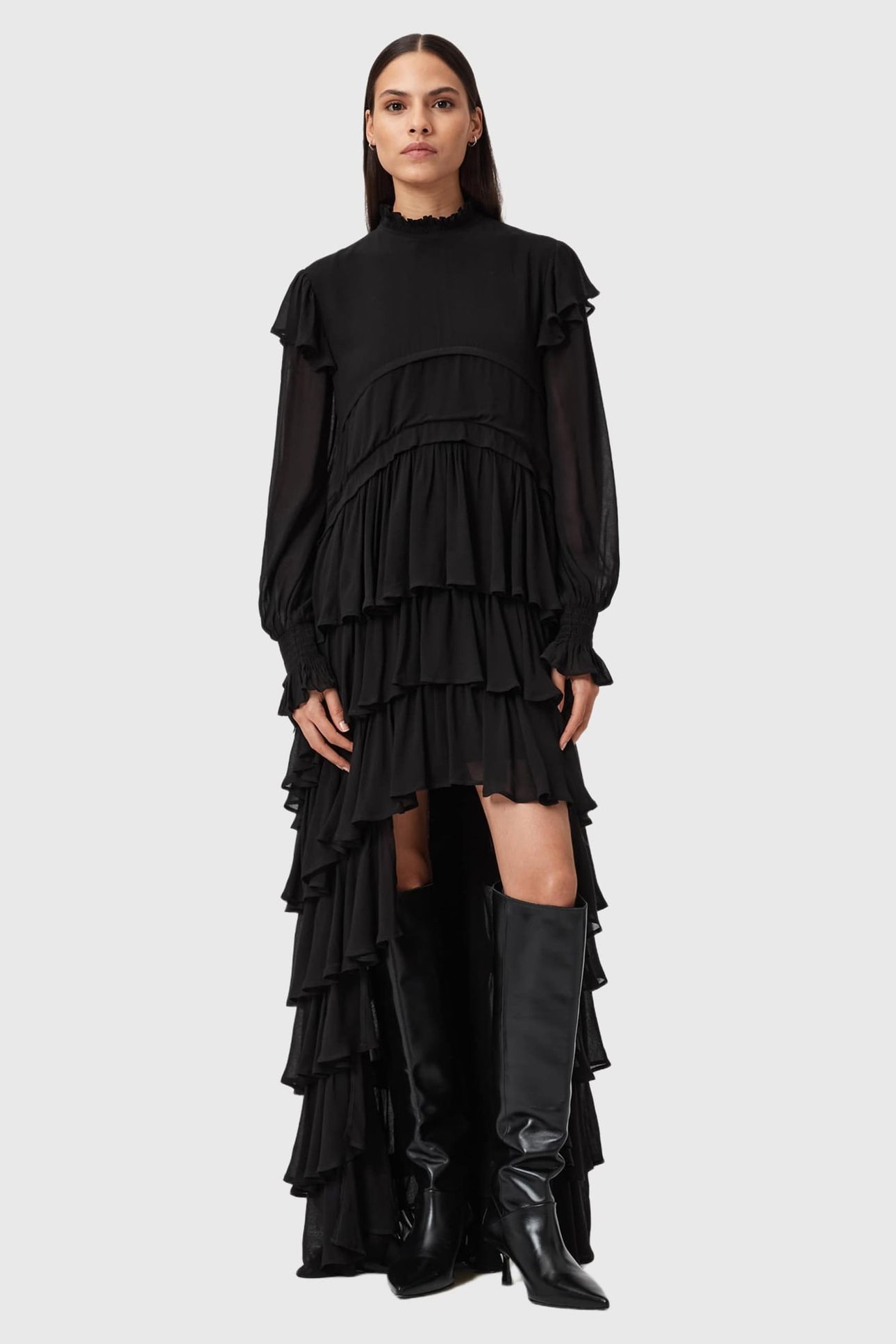 CAVARLY LS MAXI DRES BLACK 2