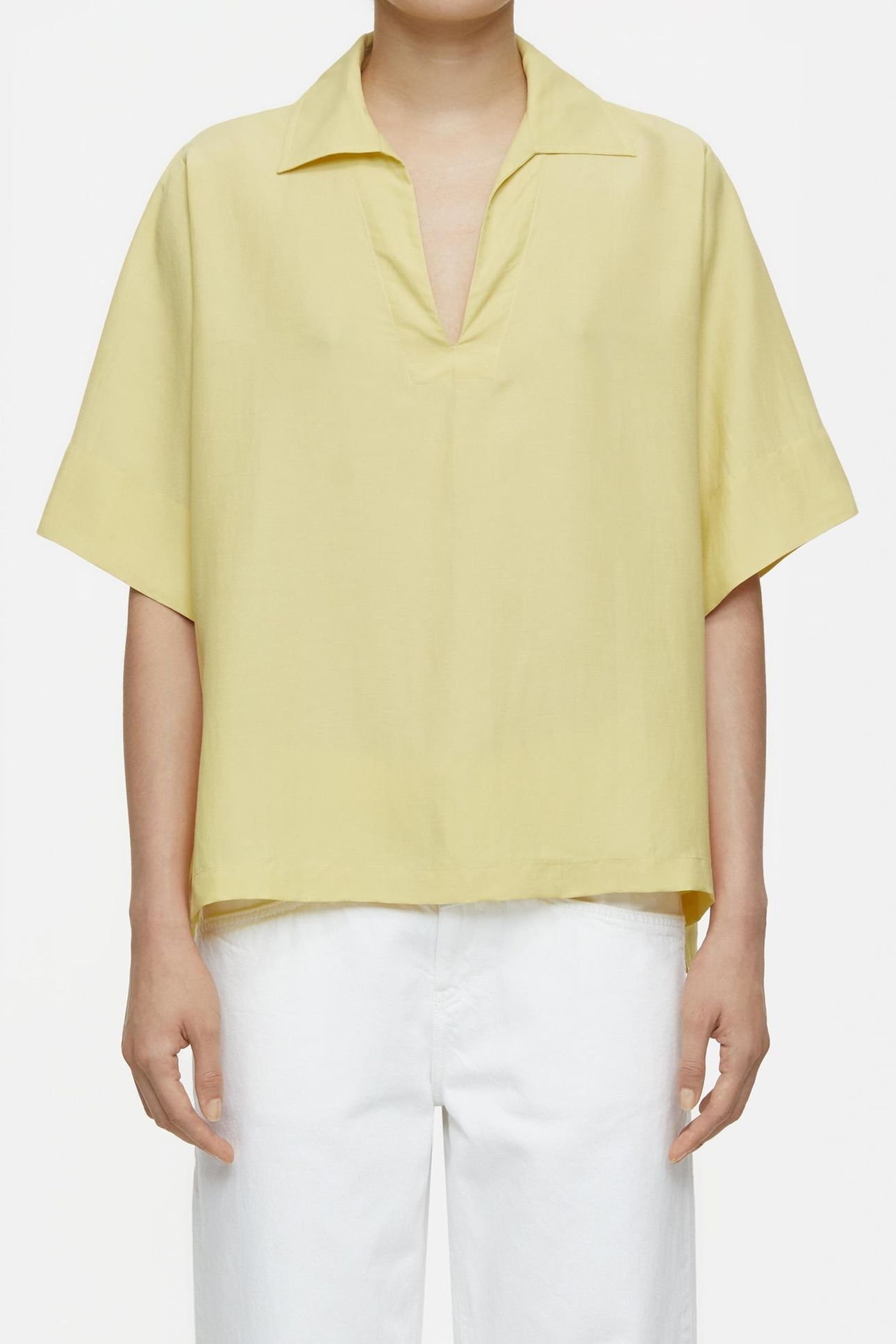 SHORT SLEEVE TUNIC SHIRTS & BLOUSES CALAMATTA YELLOW 2